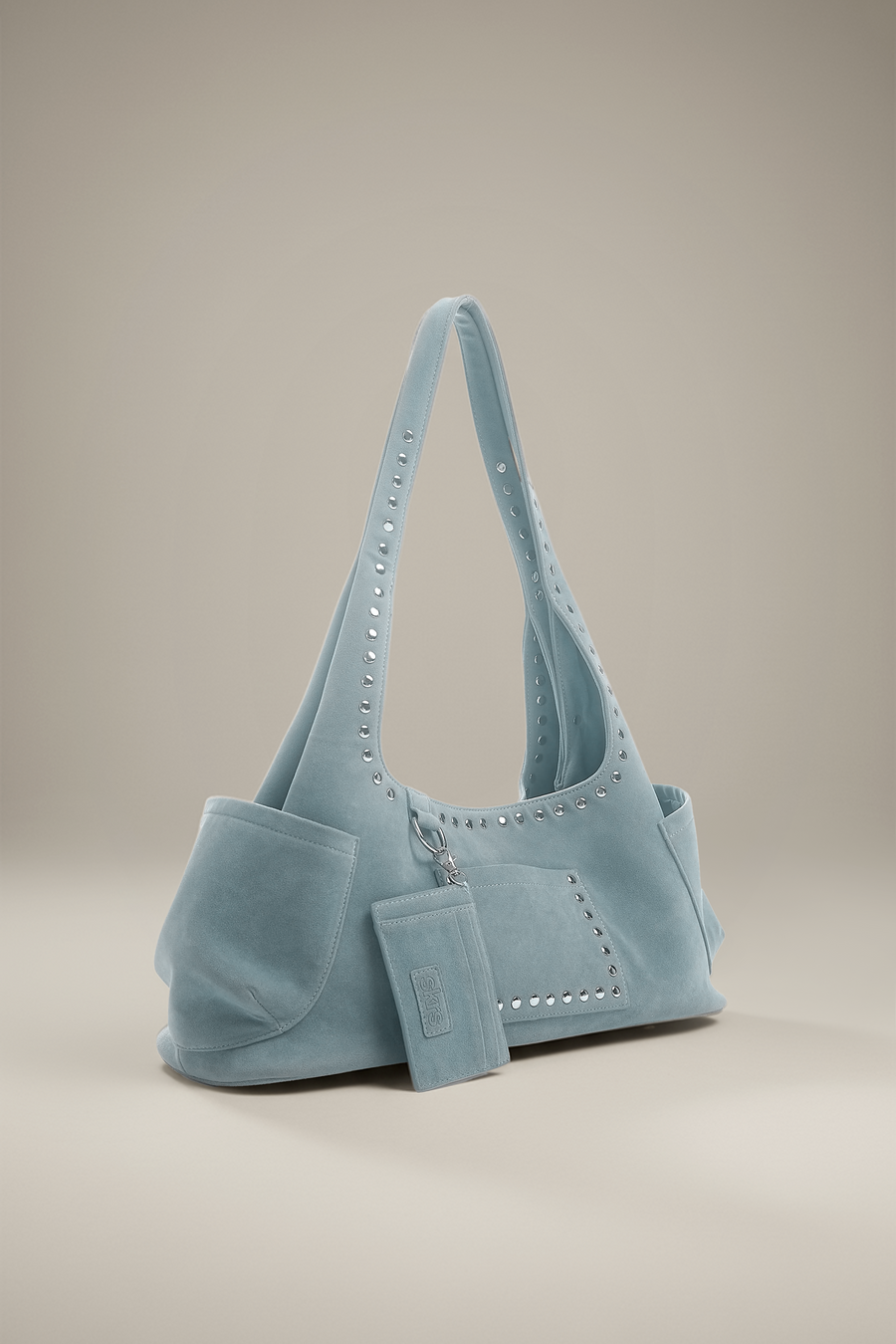 Martha Faux Suede Carryall in Blue