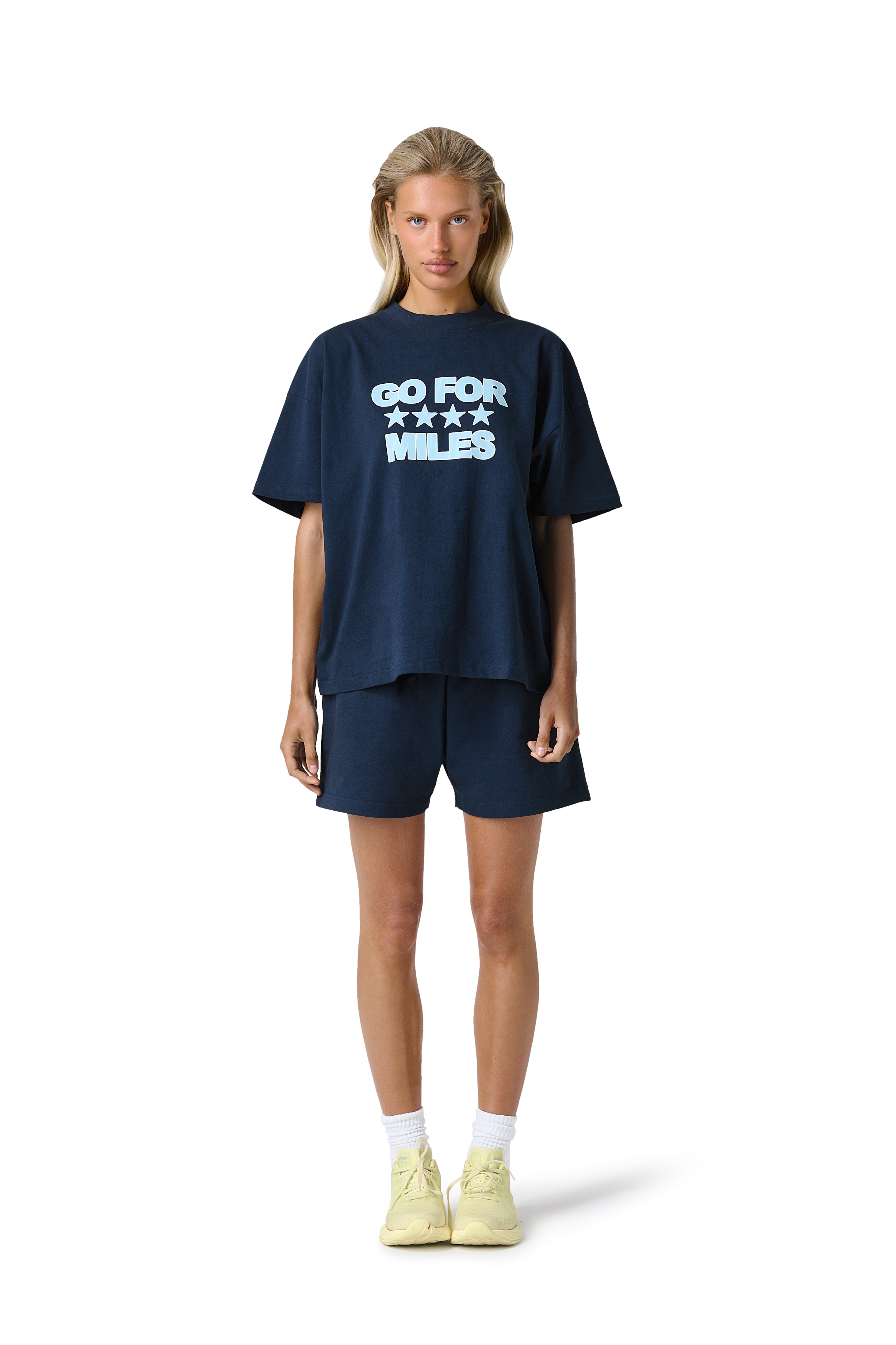 Miles Graphic Women's Oversized T-shirt - Navy
