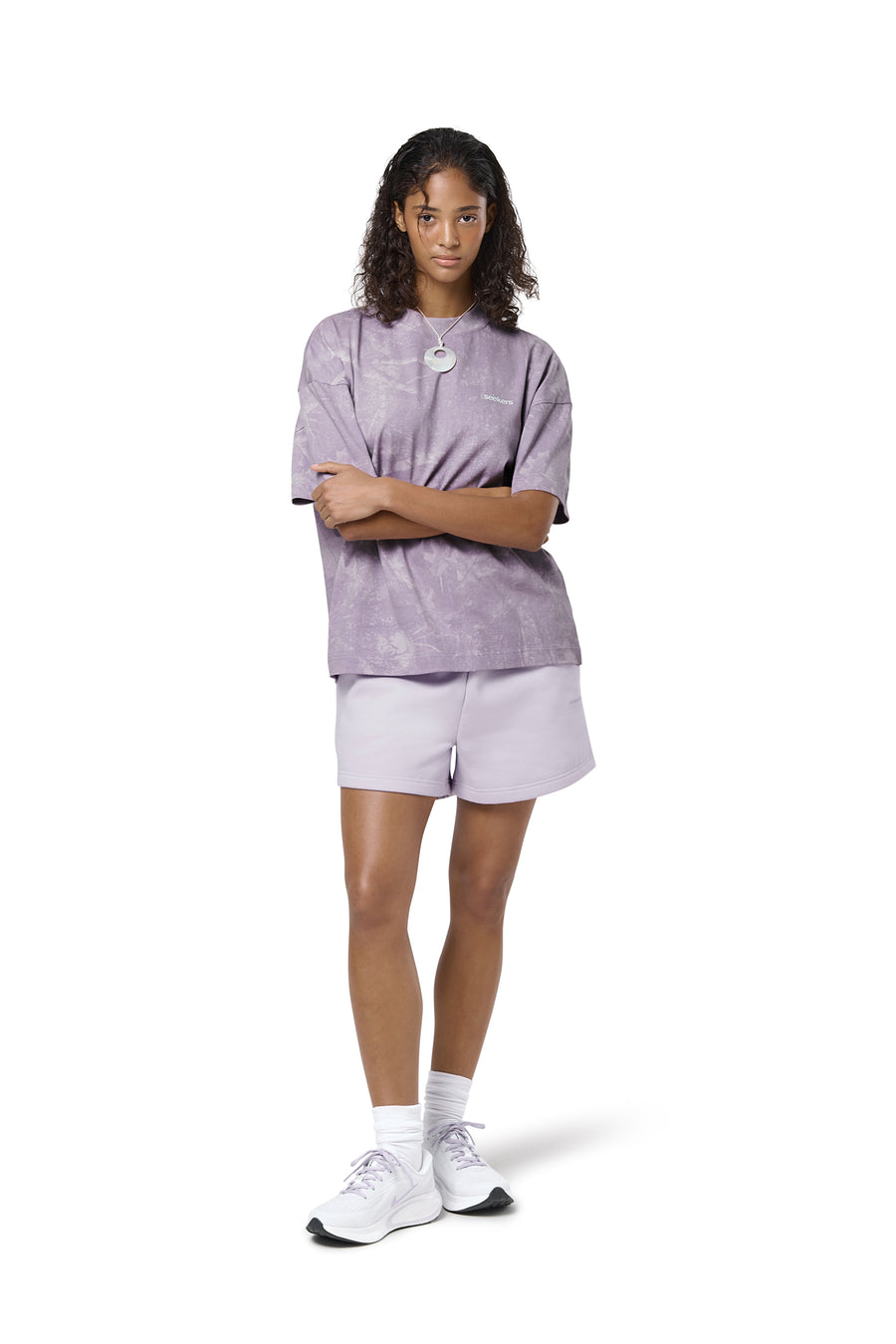 Twiggy Oversized Tee in Lilac