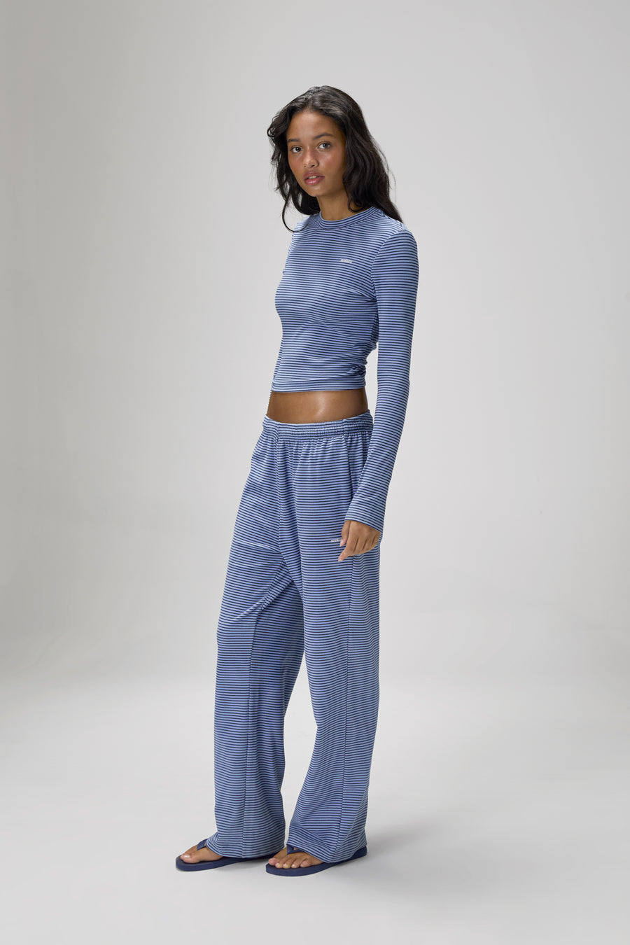Wilbur Soft Wide Leg Pants in Blue