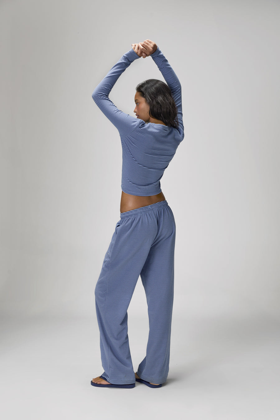 Wilbur Soft Longsleeve Top in Blue