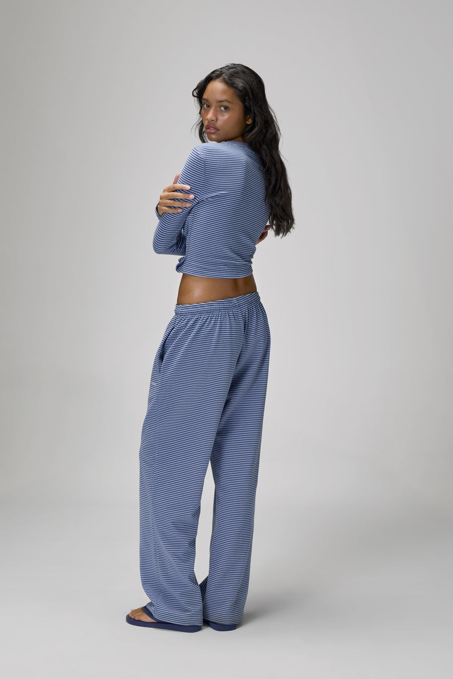 Wilbur Soft Longsleeve Top in Blue