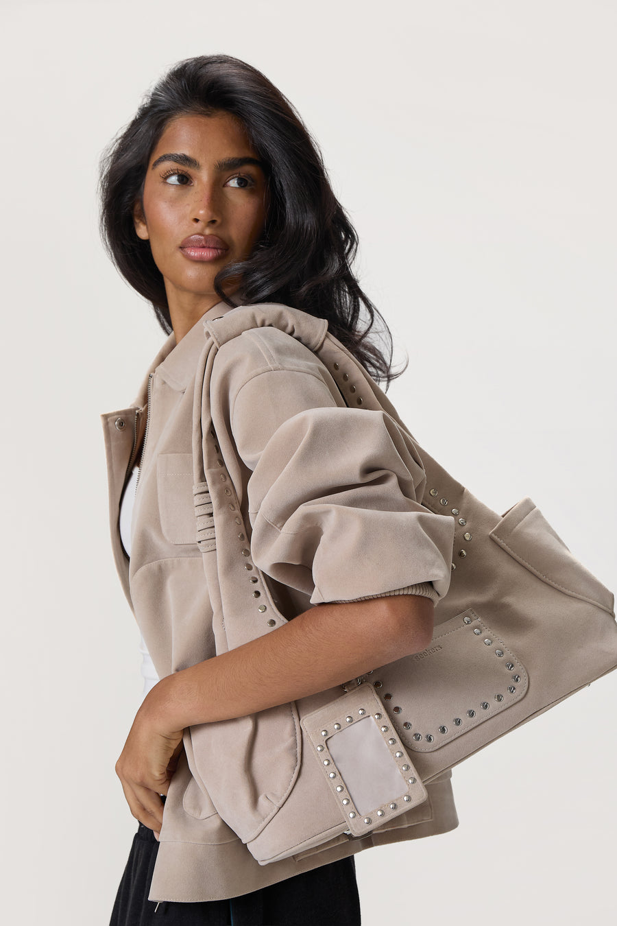 Martha Carryall Bag in Beige
