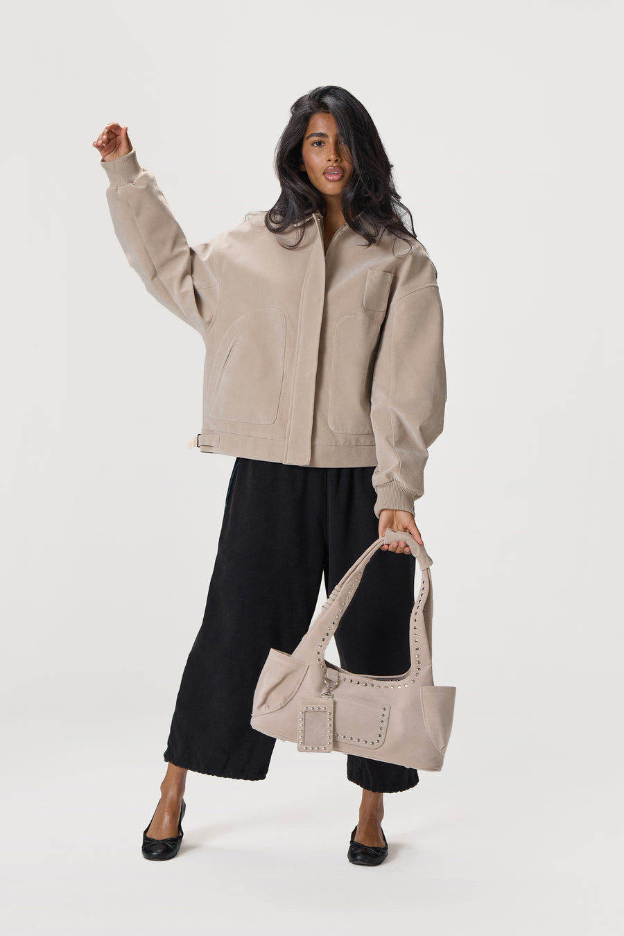 Martha Carryall Bag in Beige