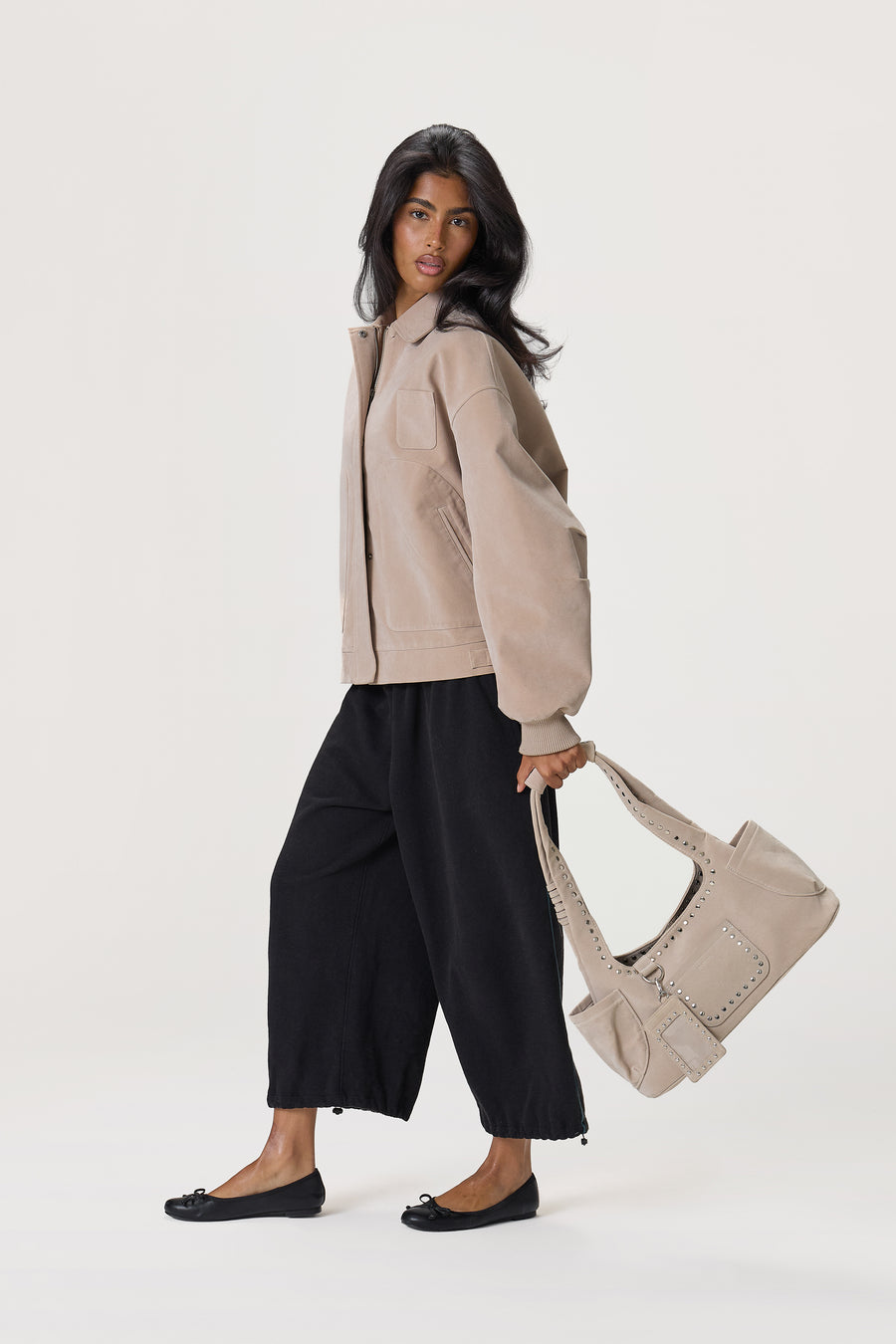 Martha Carryall Bag in Beige