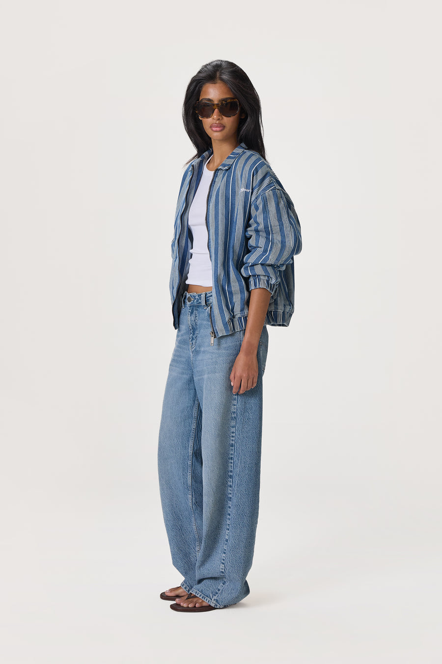 Vista Stripe Oversized Jacket