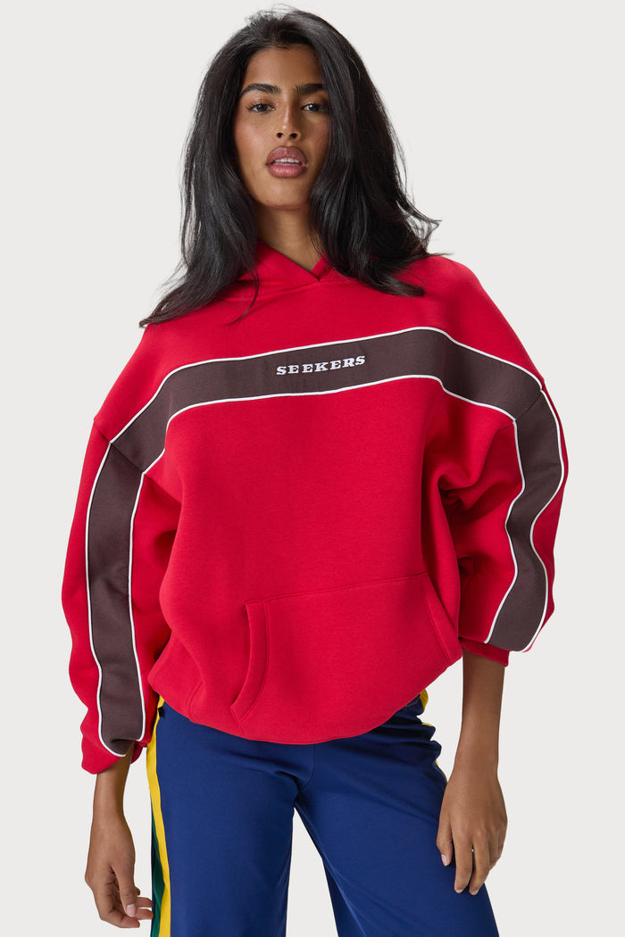 Seekers Speedway Hoodie in Red