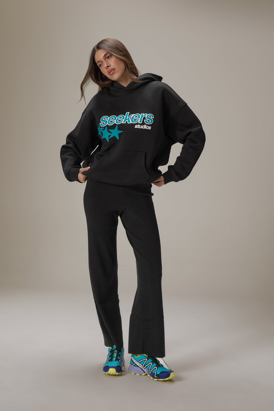 Seekers Starjump Hoodie in Black