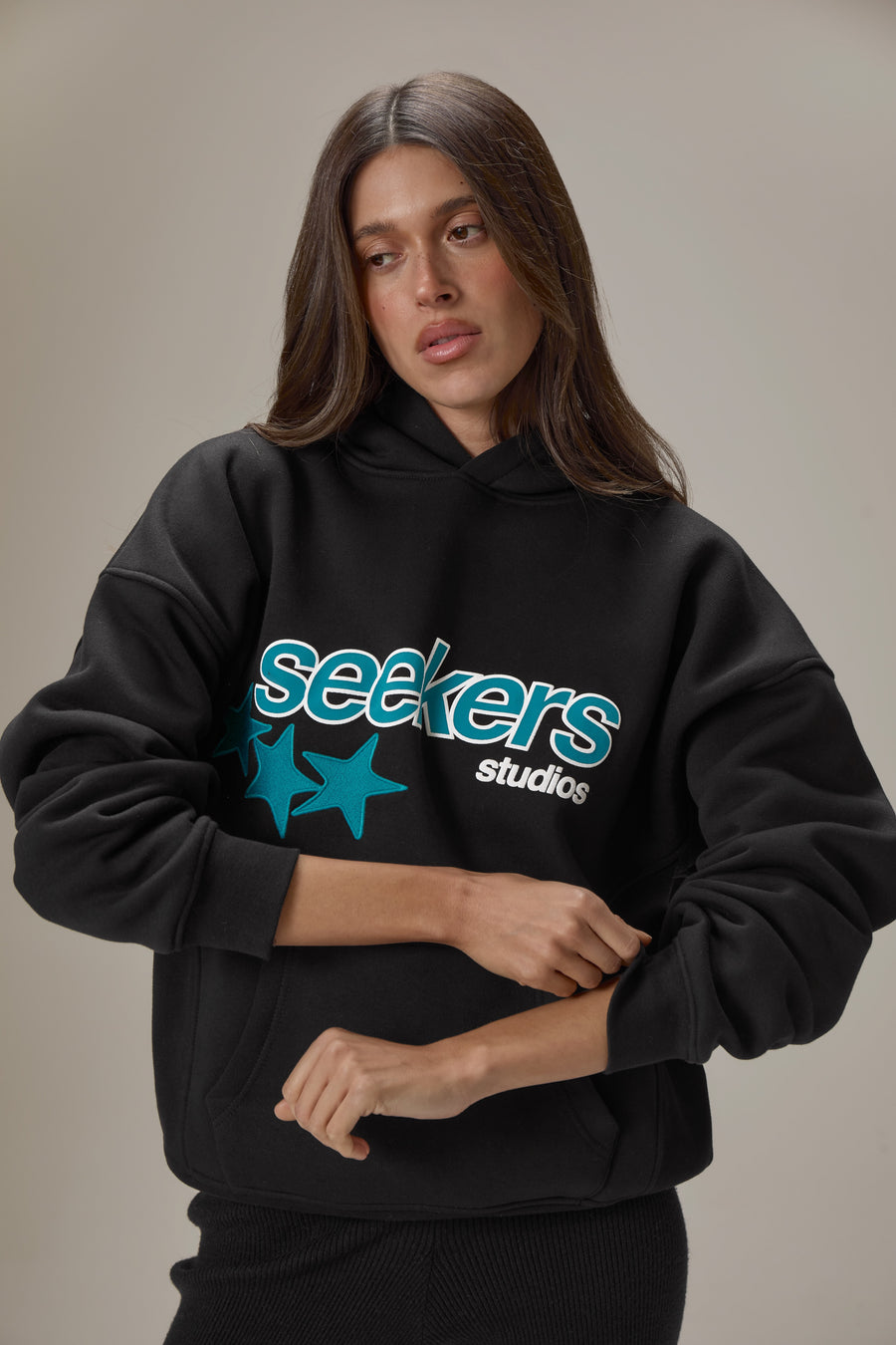 Seekers Starjump Hoodie in Black