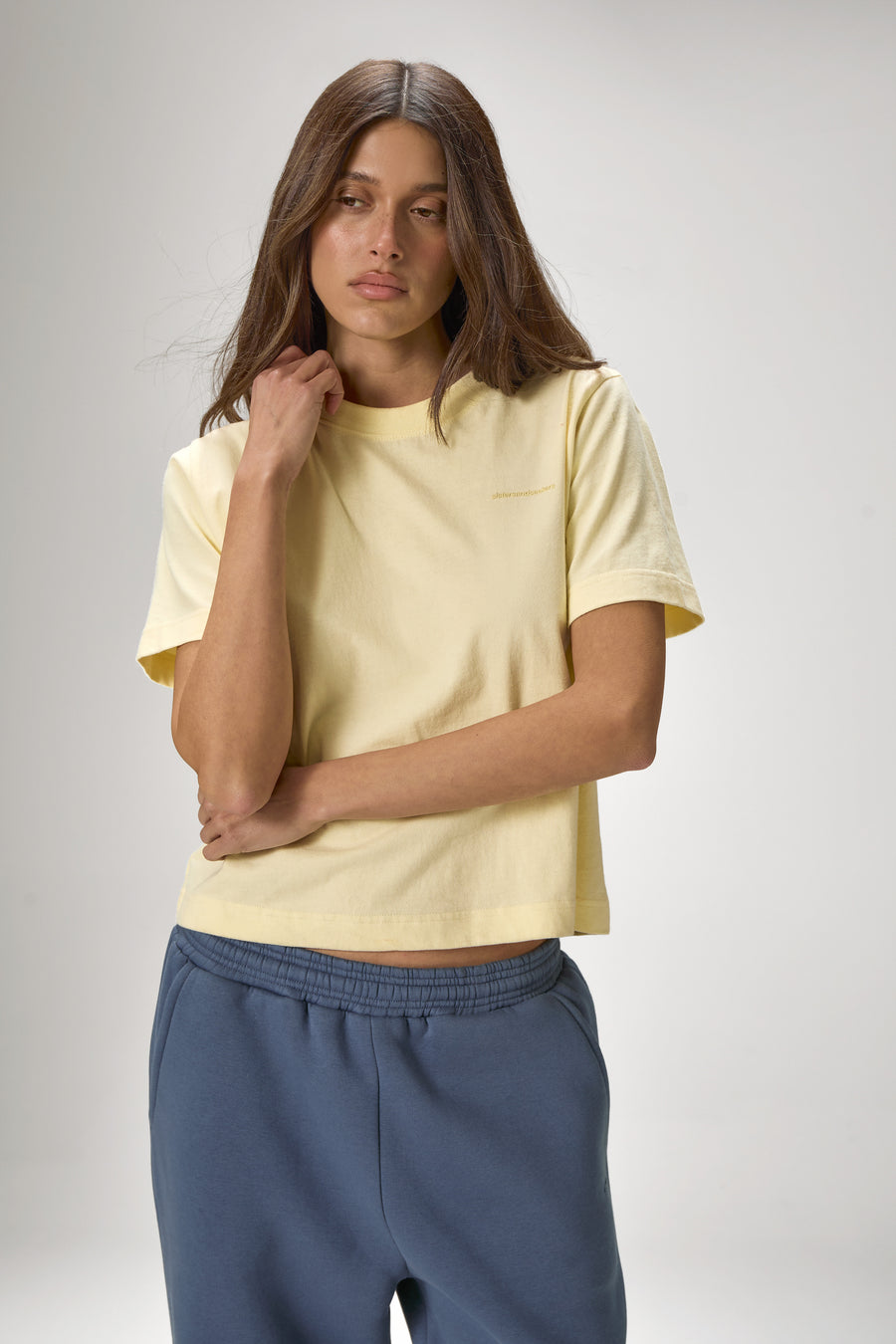 Trademark Shrunken Tee in Butter Yellow