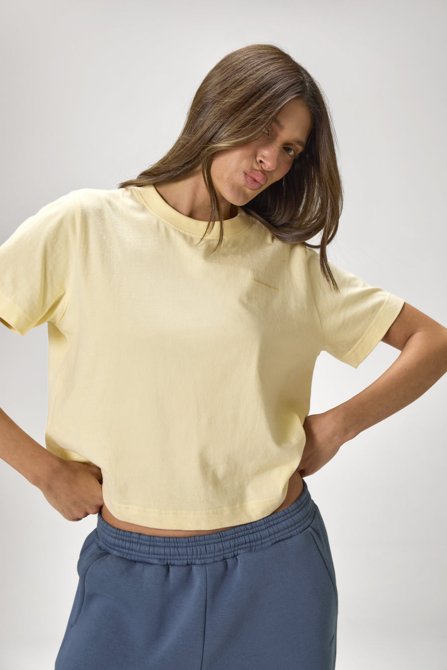 Trademark Shrunken Tee in Butter Yellow
