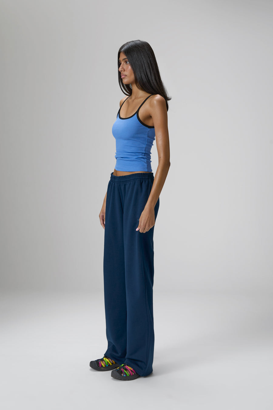 Trademark Wide Leg Sweatpants in Navy