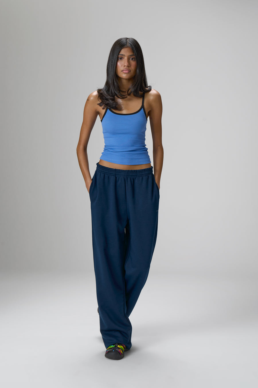 Trademark Wide Leg Sweatpants in Navy