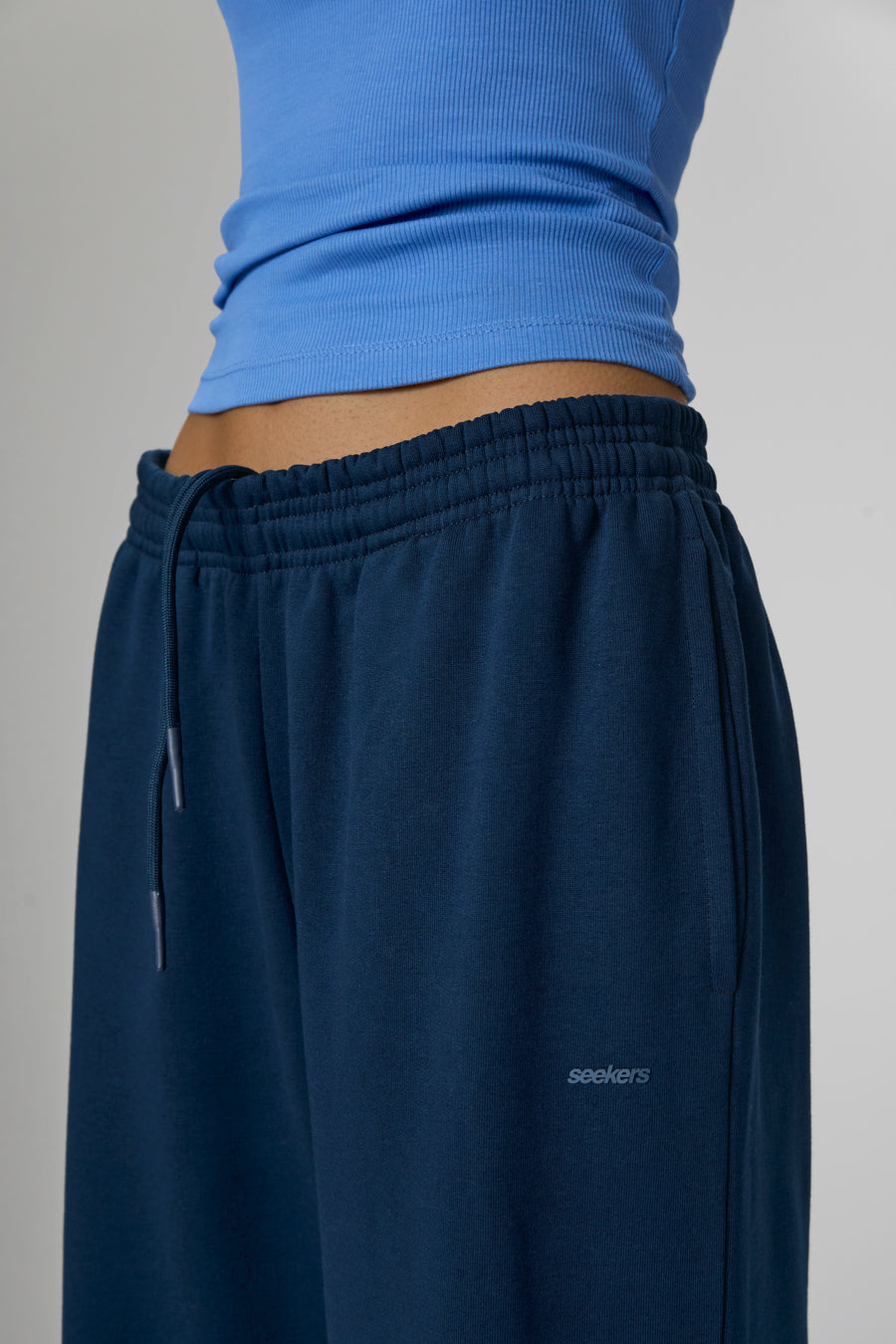 Trademark Wide Leg Sweatpants in Navy