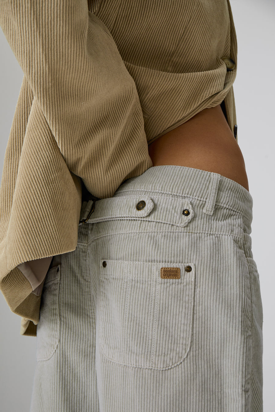 Bethel Mint Cord Wide Leg Trouser