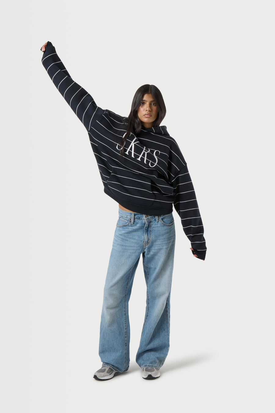 Fleet Stripe Logo Hoodie