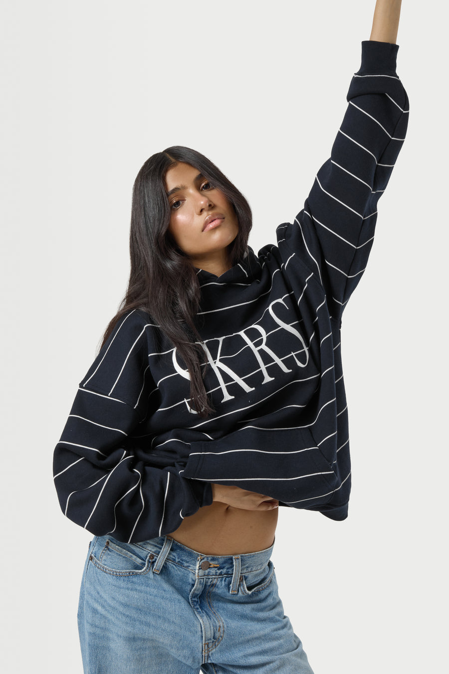 Fleet Stripe Logo Hoodie