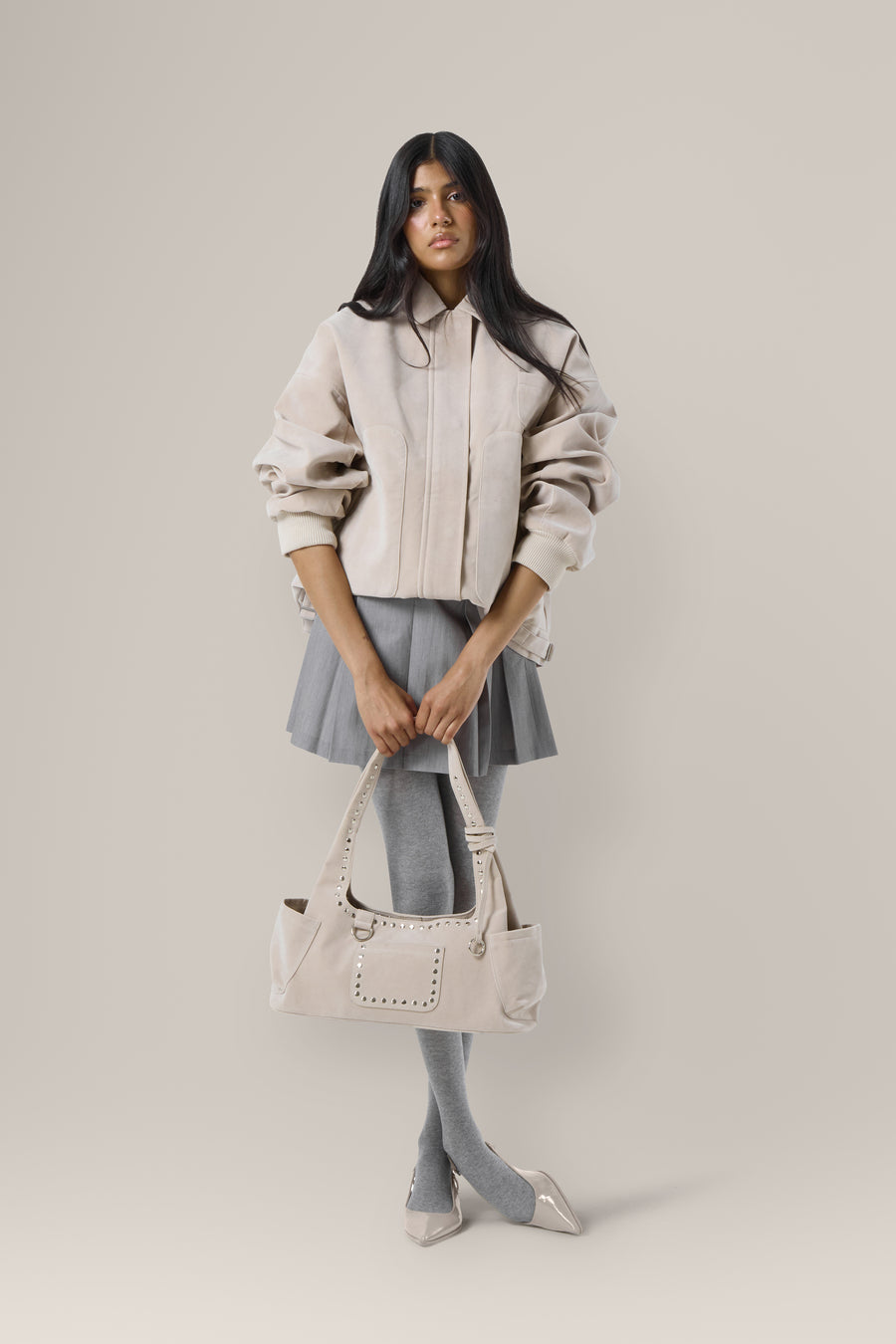 Martha Carryall Bag in Beige