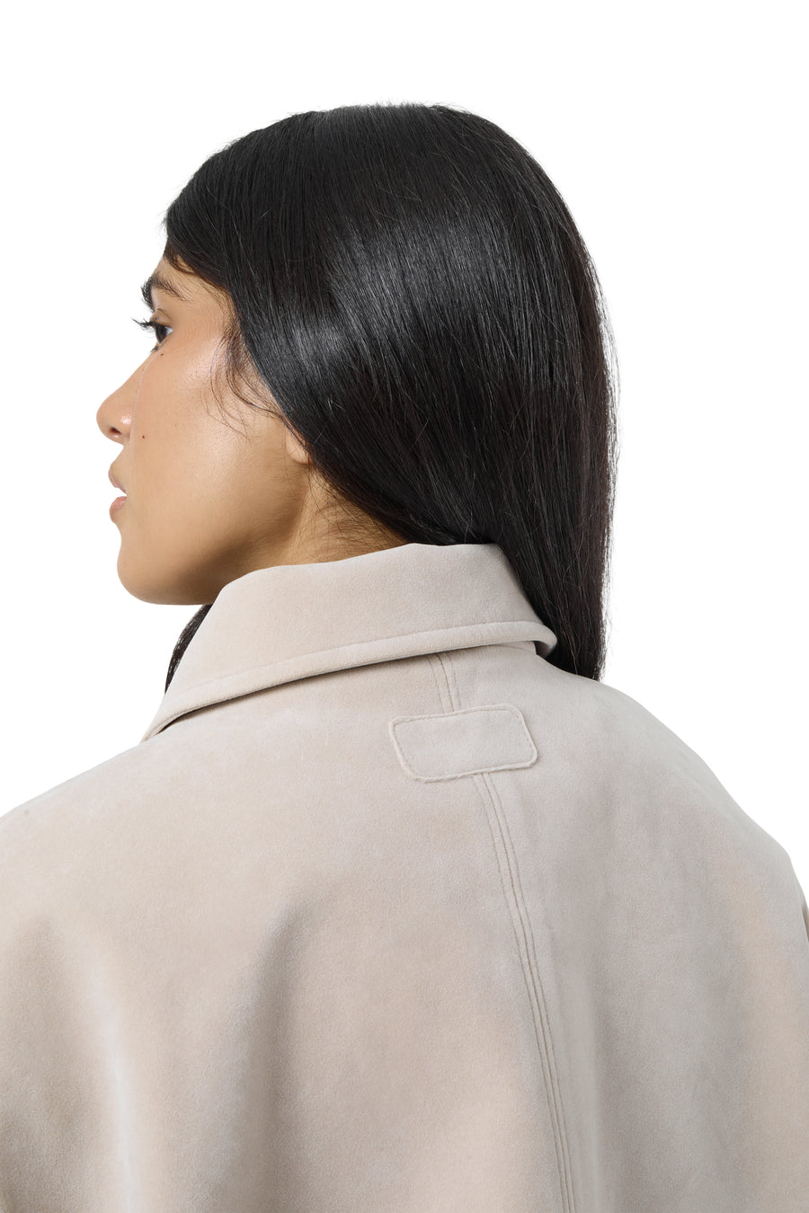 Martha Faux Suede Jacket in Beige