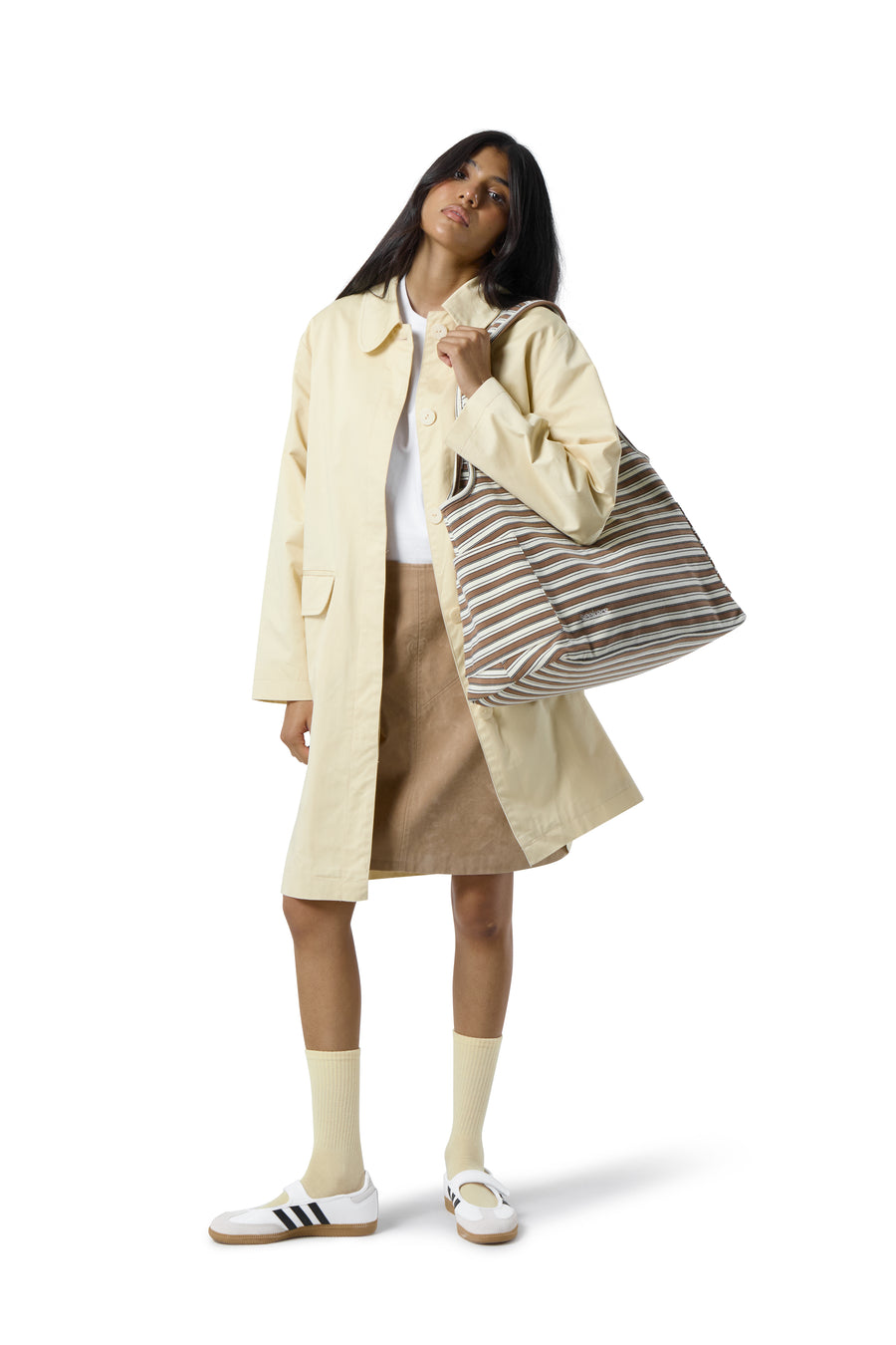 Patter Trench Coat in Butter Yellow