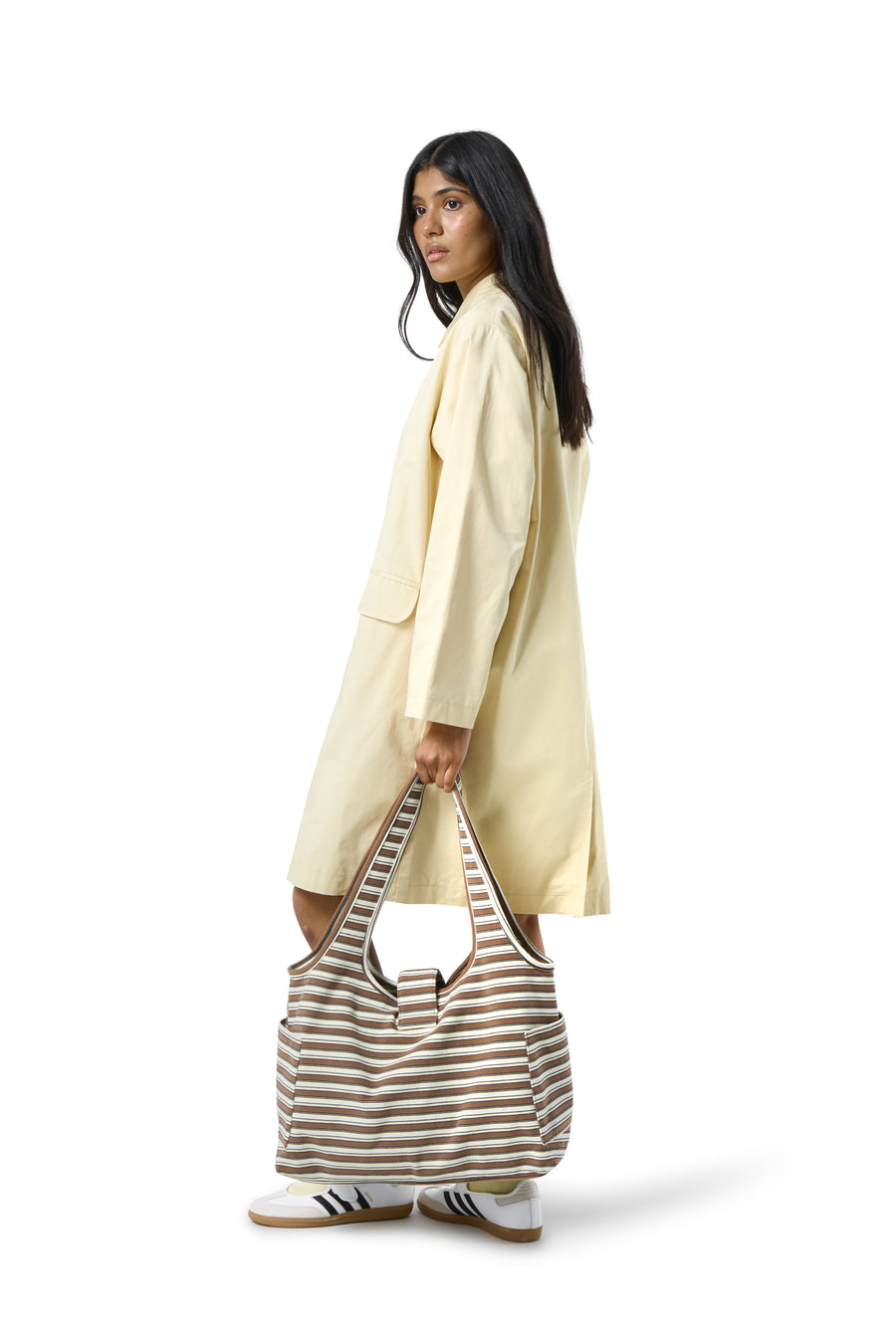 Patter Trench Coat in Butter Yellow