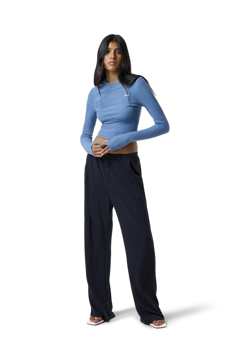 Slacks Soft Trouser in Navy
