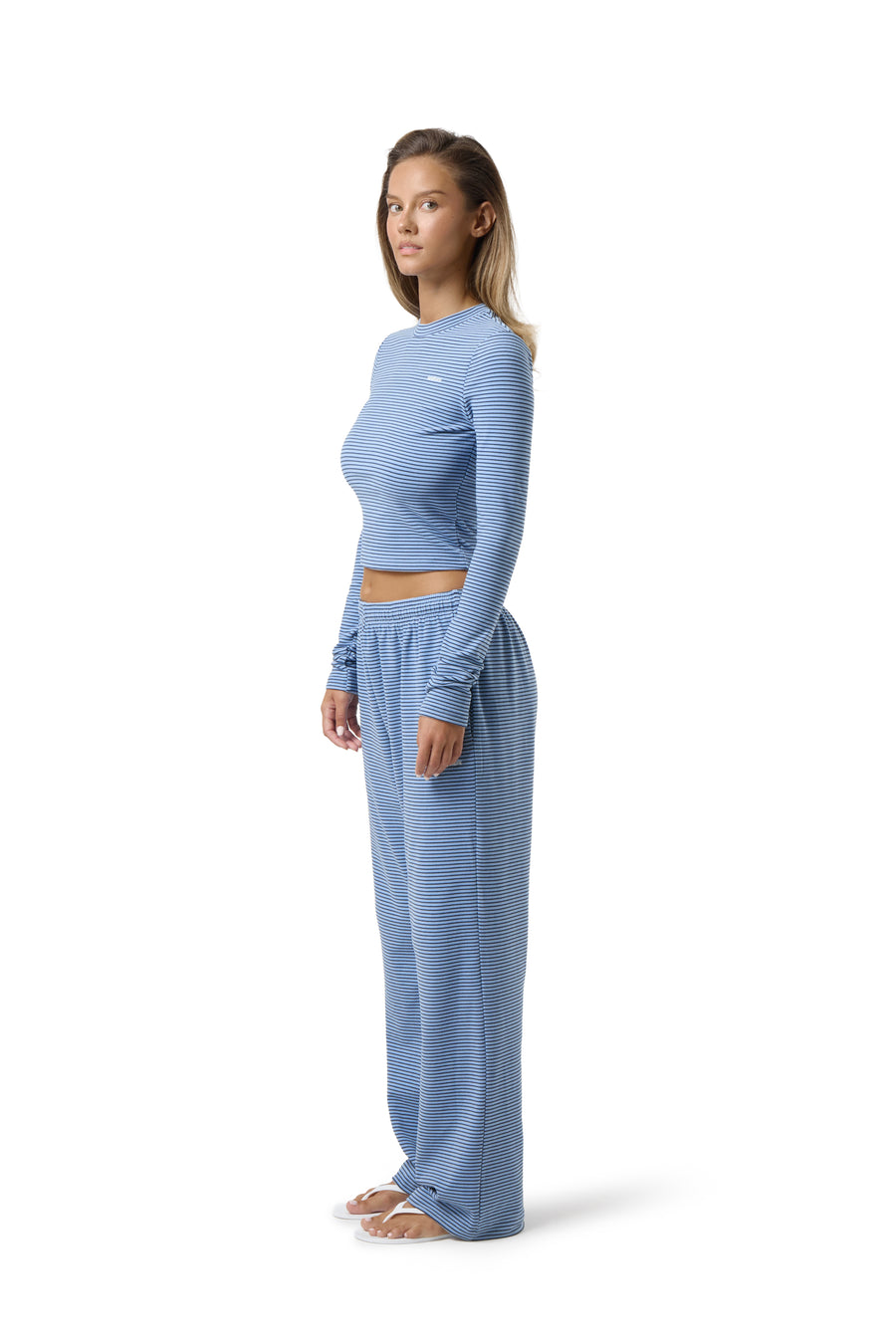 Wilbur Soft Longsleeve Top in Blue