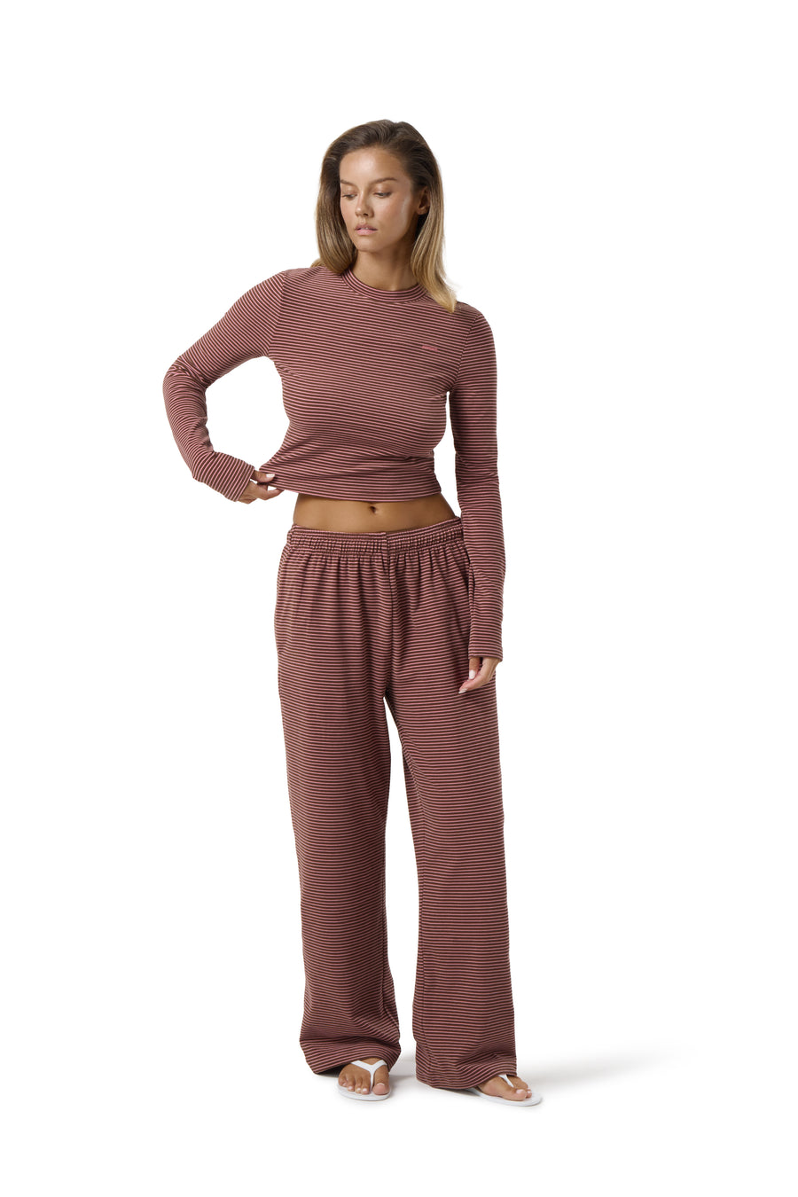 Wilbur Soft Wide Leg Pants in Brown