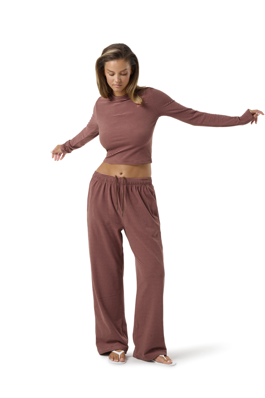 Wilbur Soft Longsleeve Top in Brown