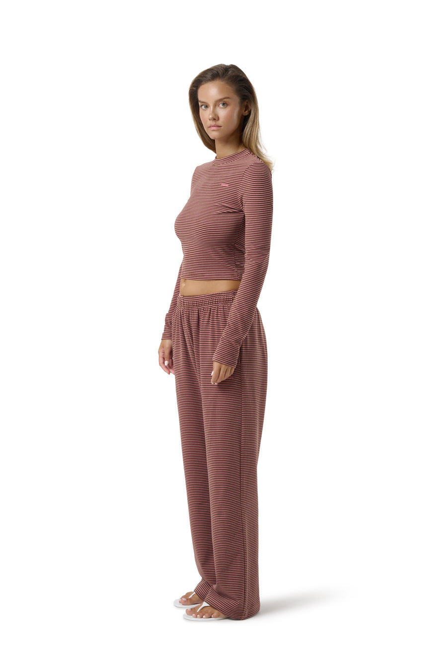 Wilbur Soft Wide Leg Pants in Brown
