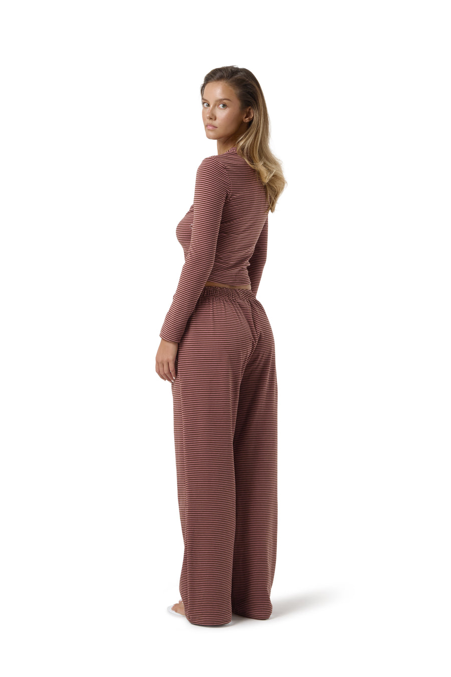 Wilbur Soft Wide Leg Pants in Brown