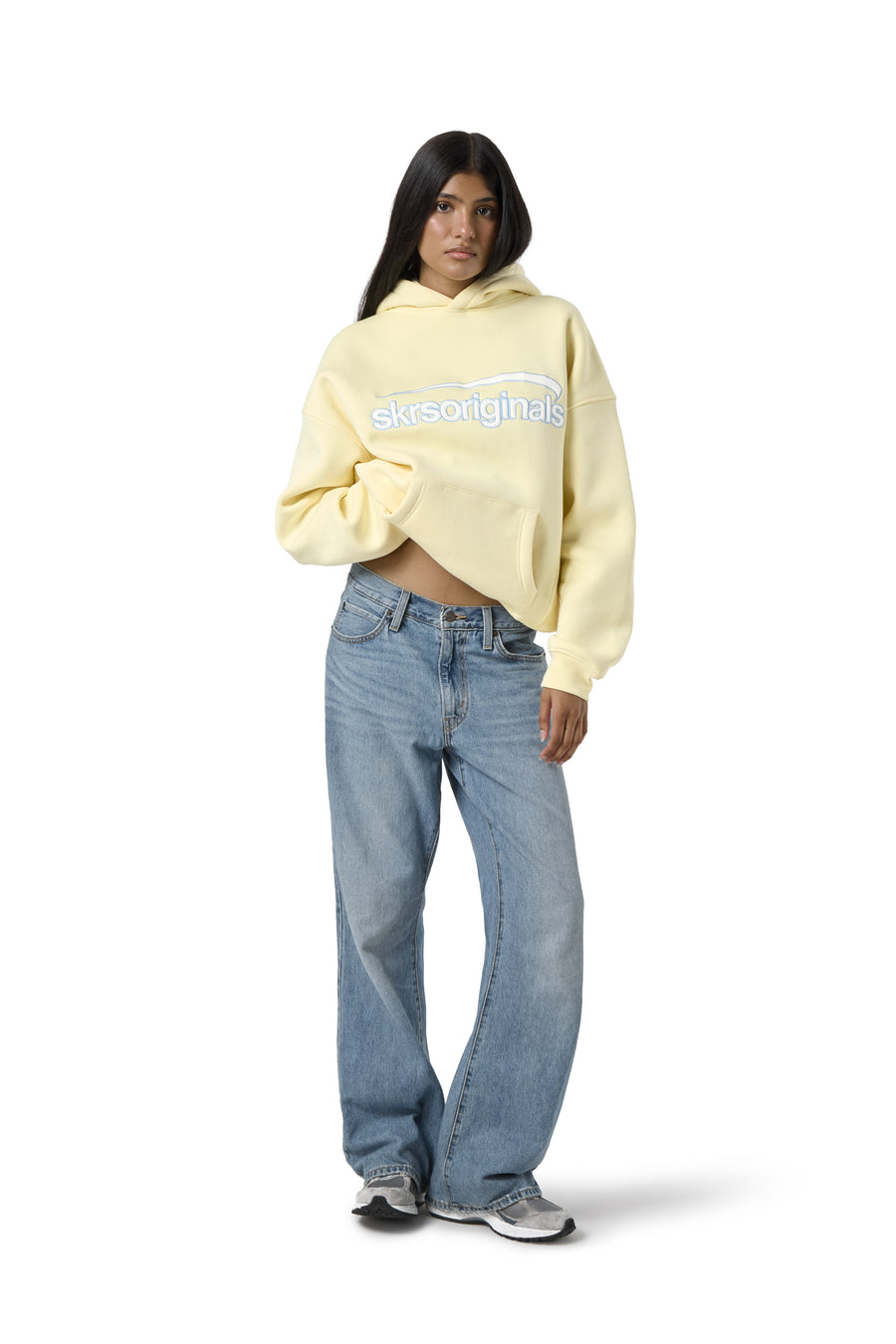 Staten Logo Hoodie in Butter Yellow