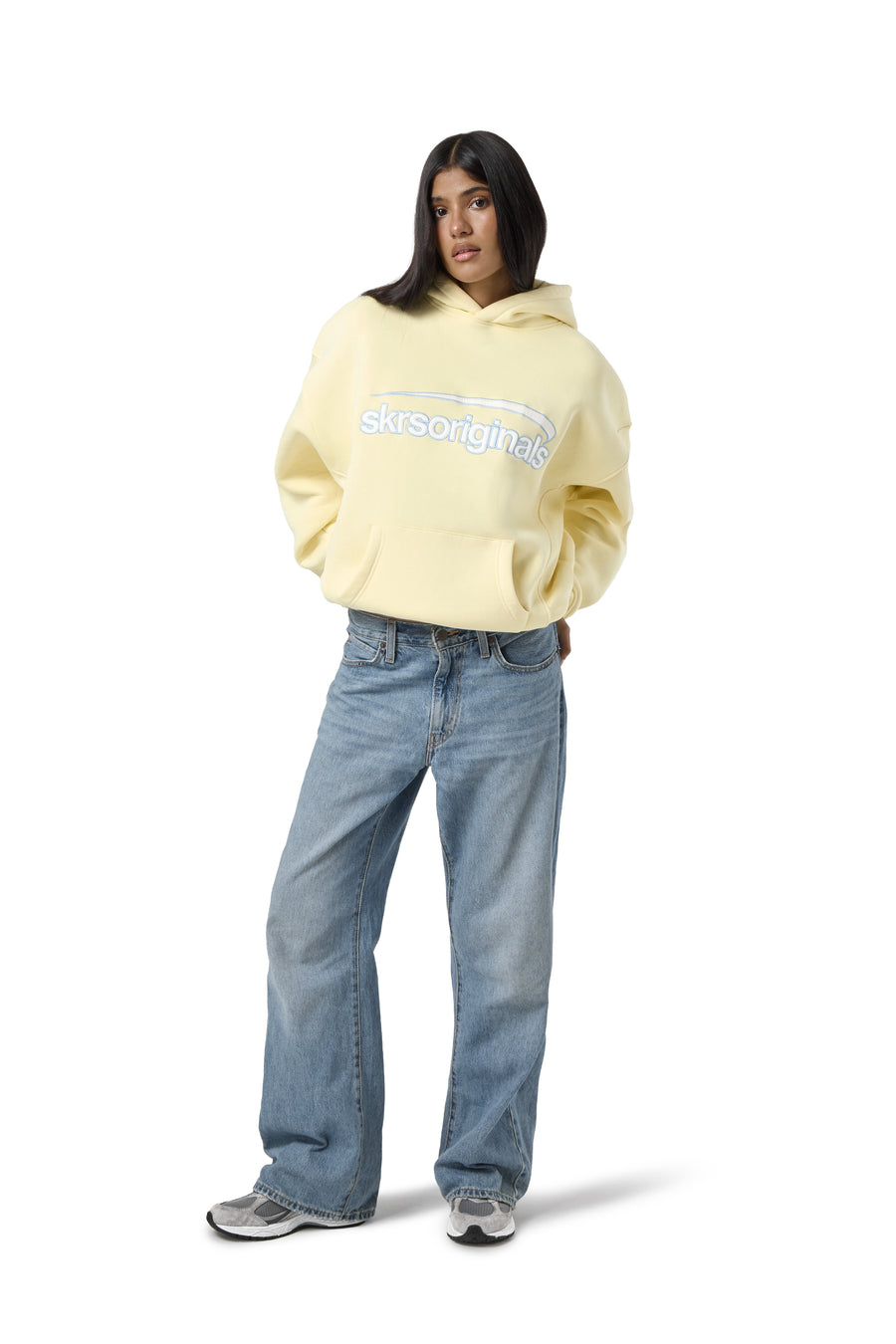 Staten Logo Hoodie in Butter Yellow