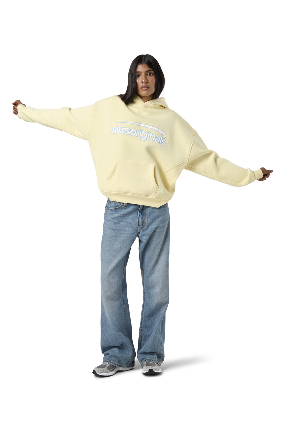 Staten Logo Hoodie in Butter Yellow