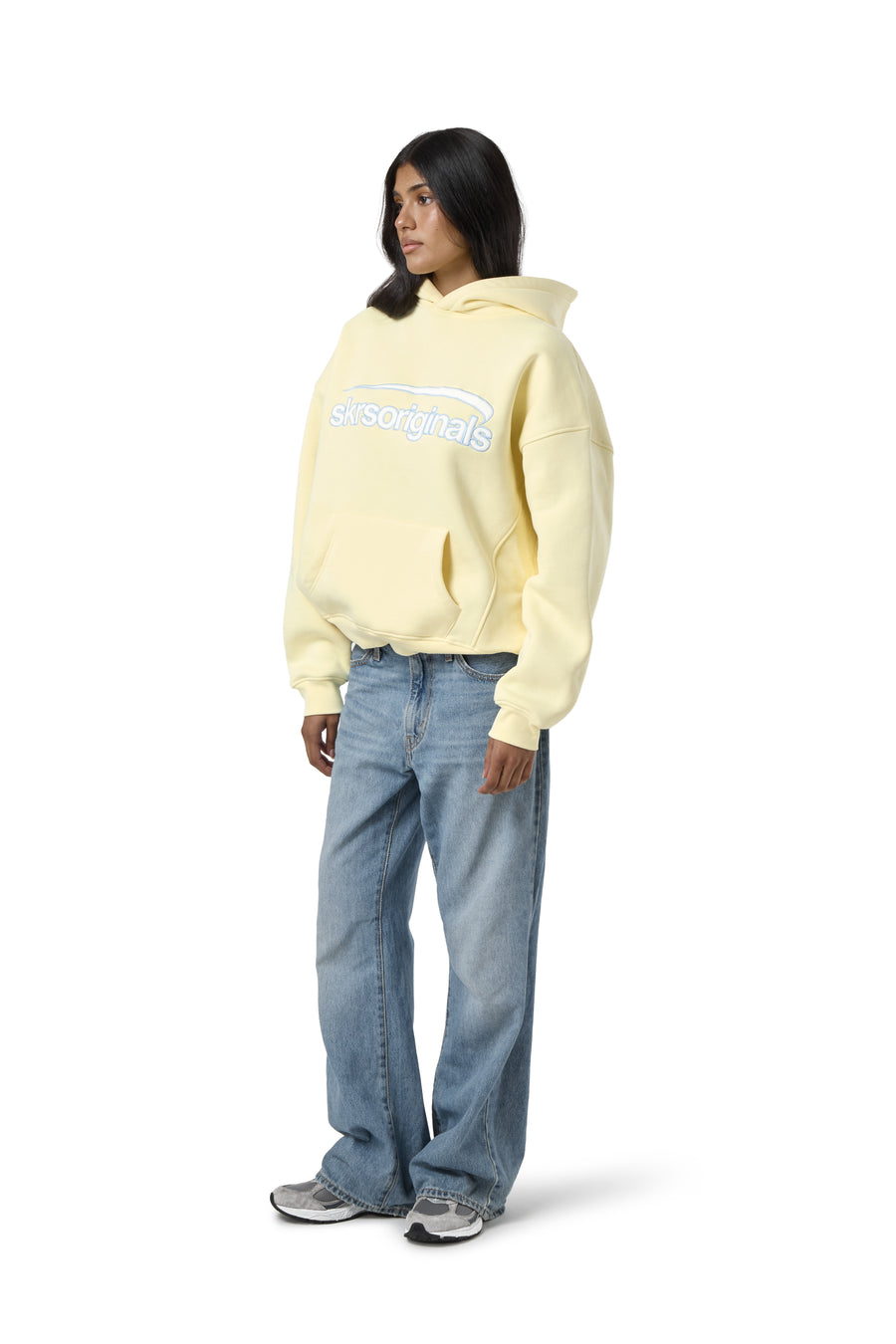 Staten Logo Hoodie in Butter Yellow