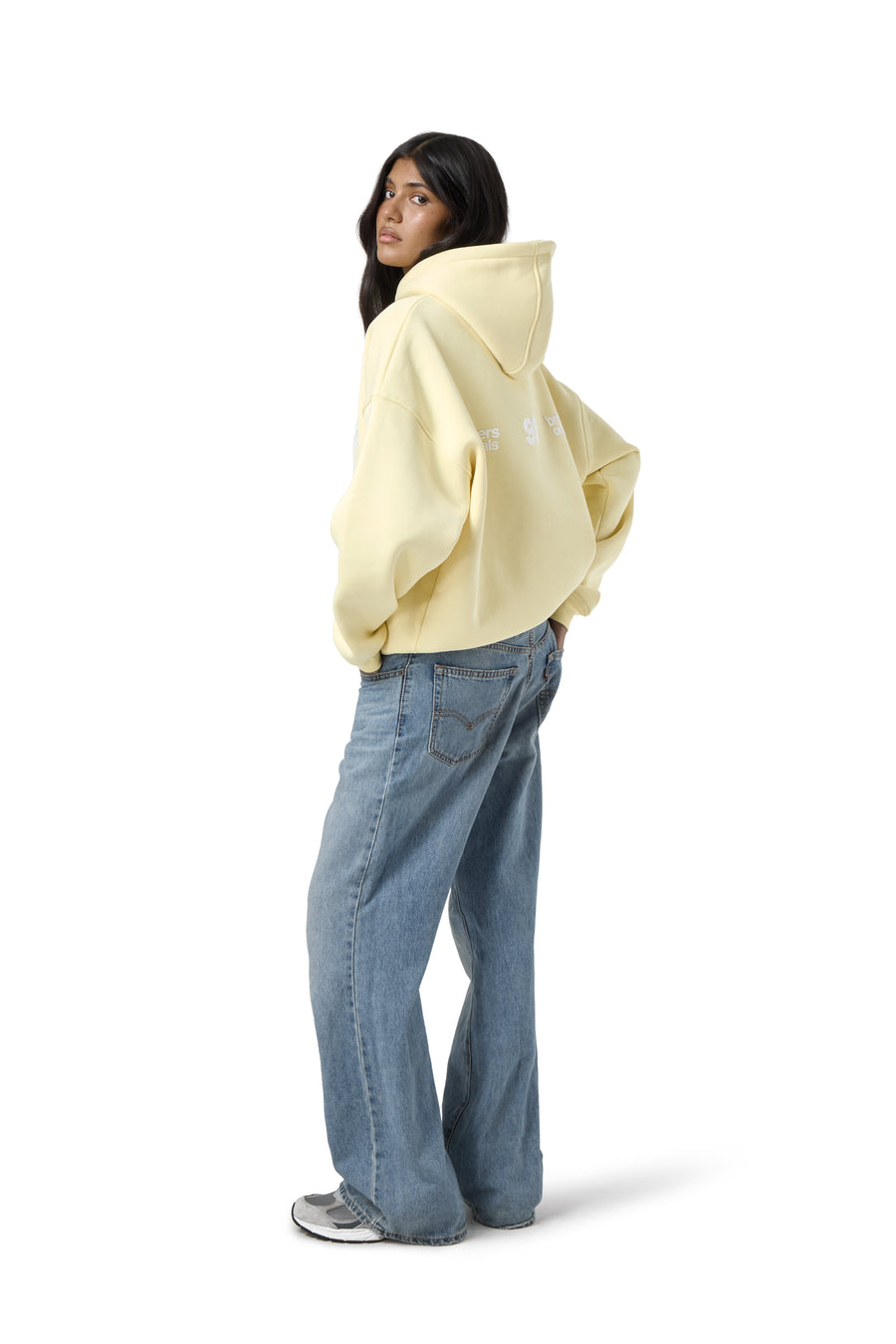 Staten Logo Hoodie in Butter Yellow
