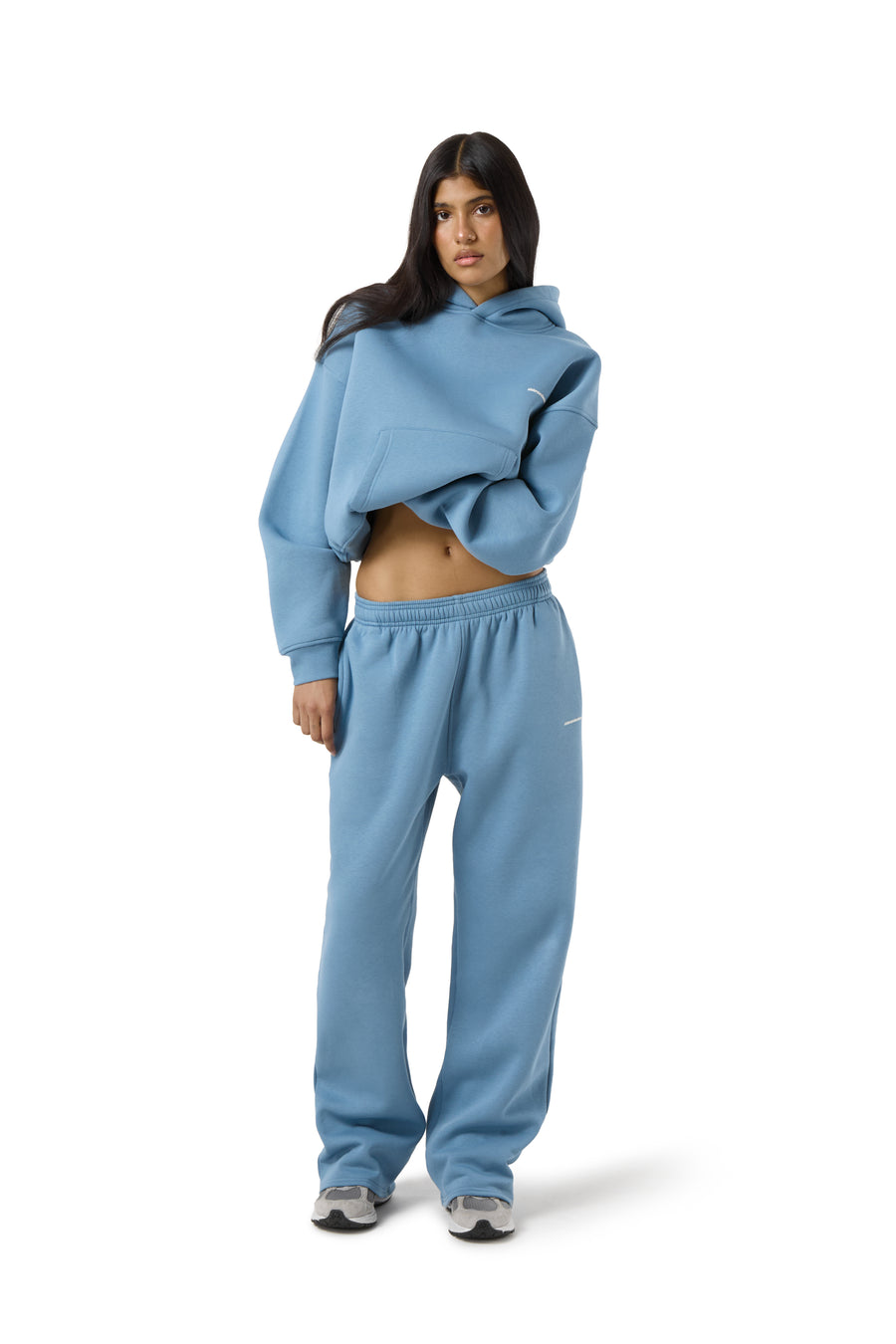 Trademark Wide Leg Sweatpants in Mid Blue