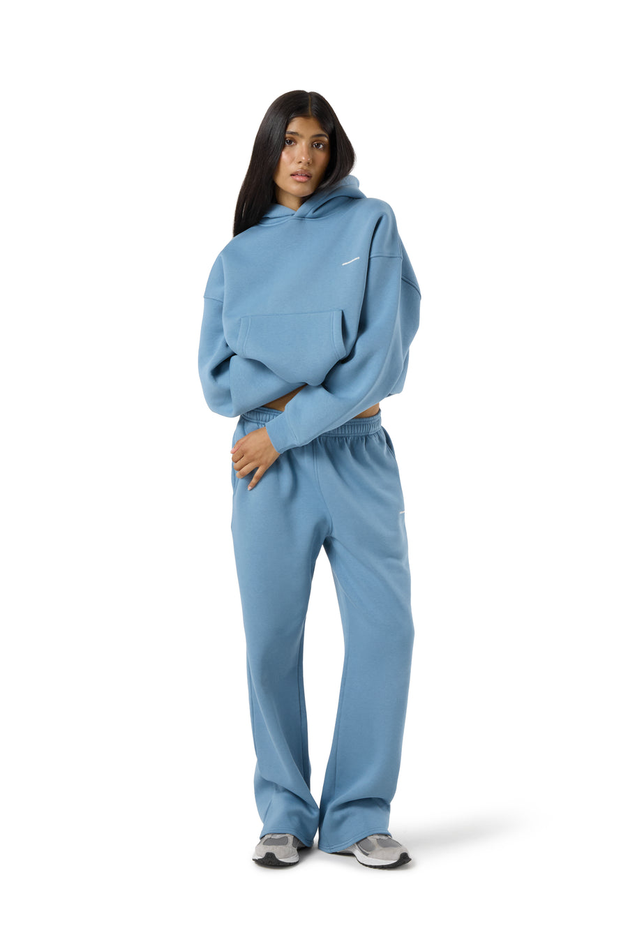 Trademark Wide Leg Sweatpants in Mid Blue