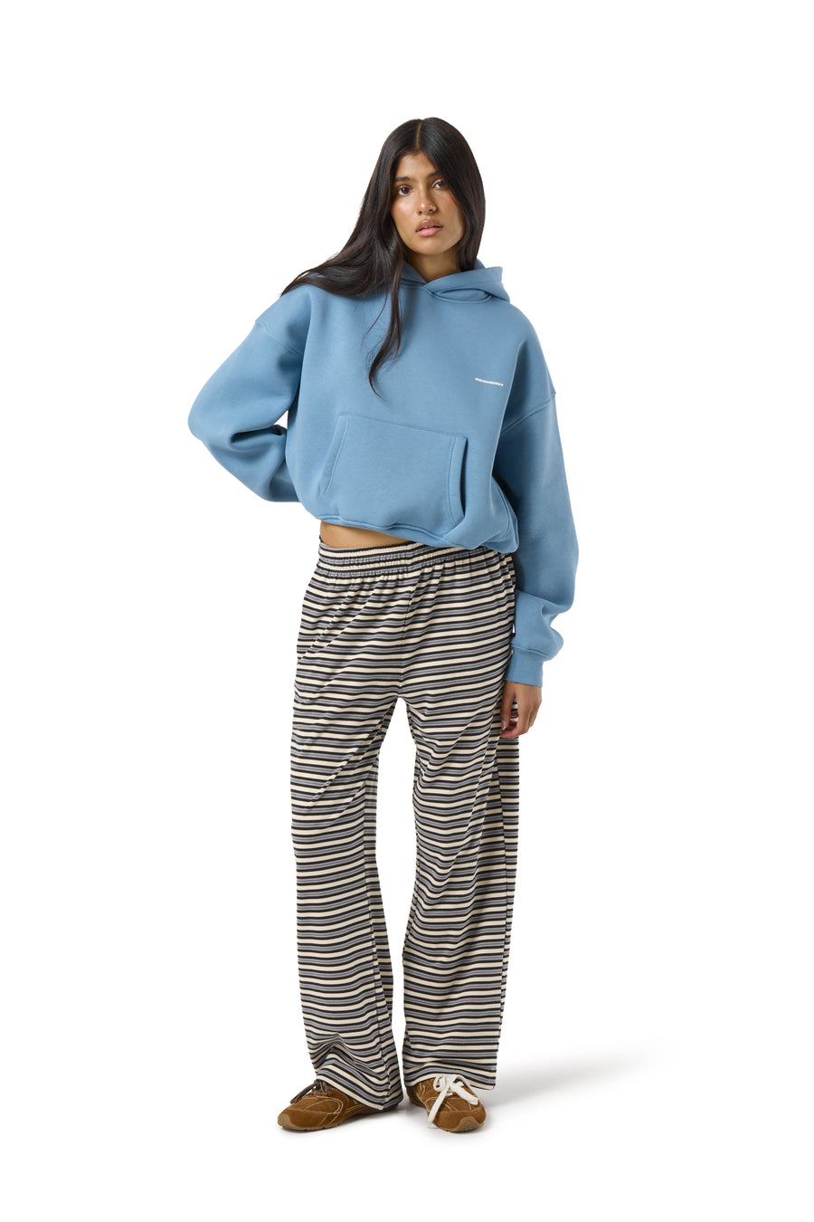 Trademark Shrunken Hoodie in Mid Blue