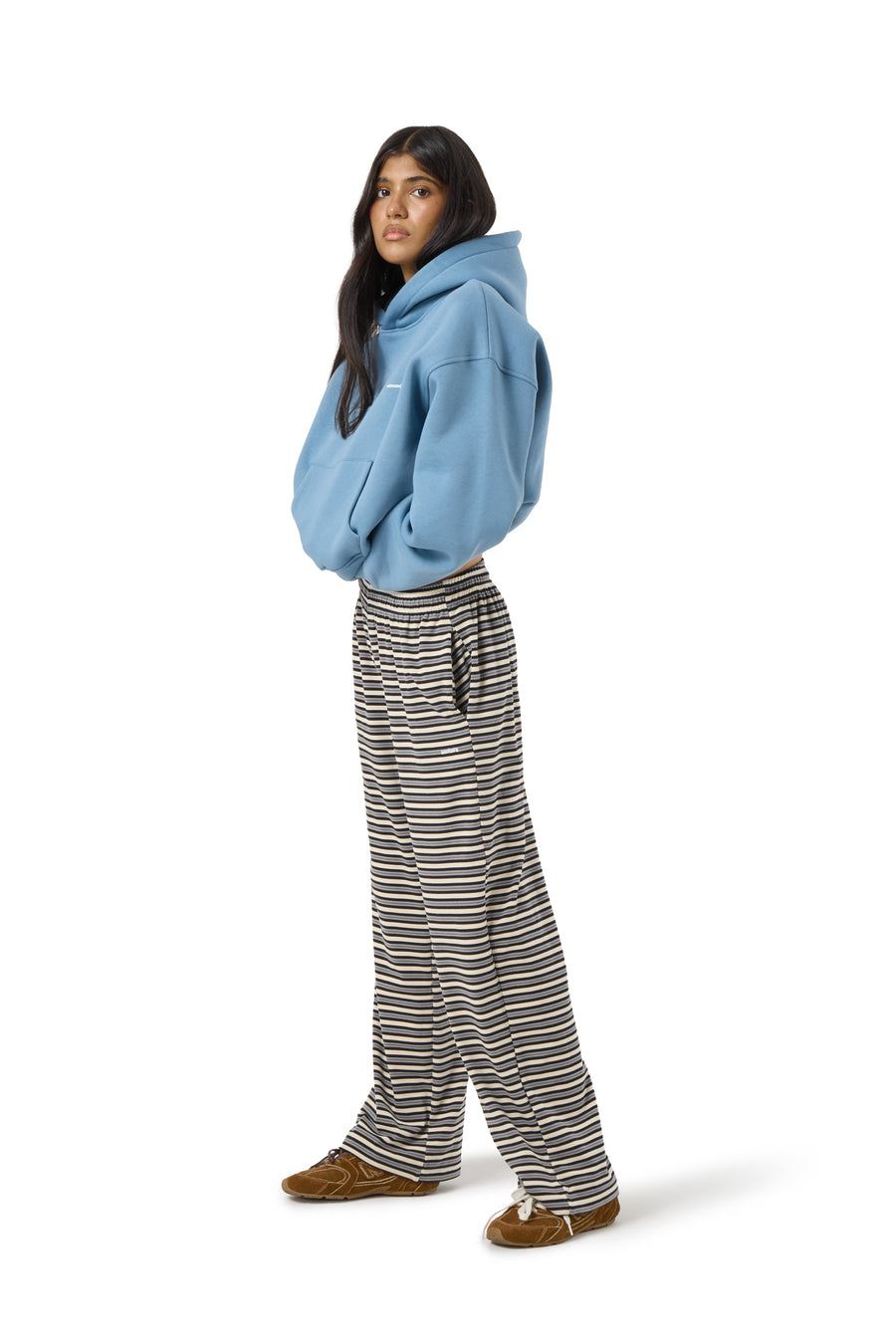 Trademark Shrunken Hoodie in Mid Blue