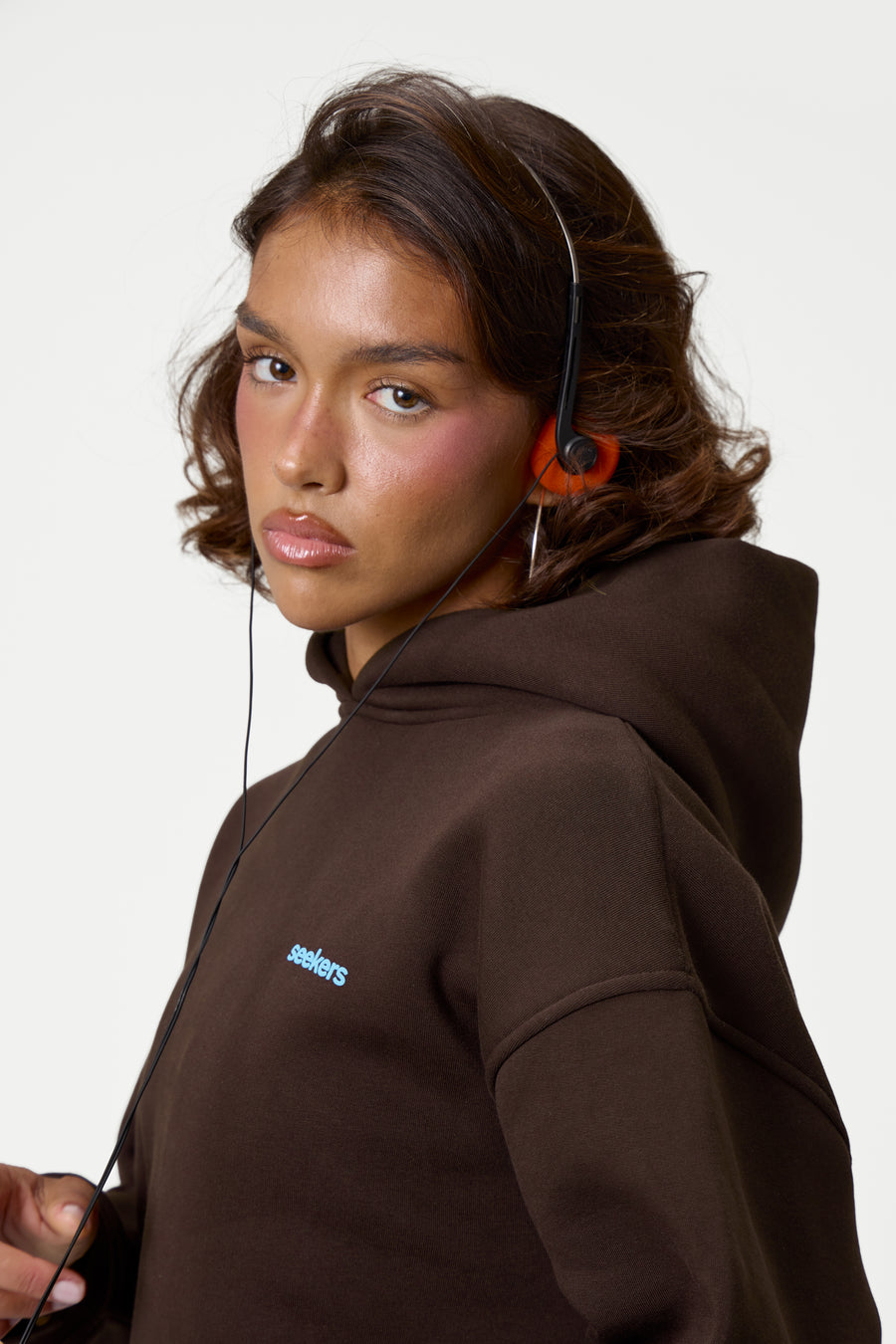 Seekers Brand Hoodie in Dark Brown