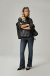 Hollies Classic Faux Leather Jacket in Black