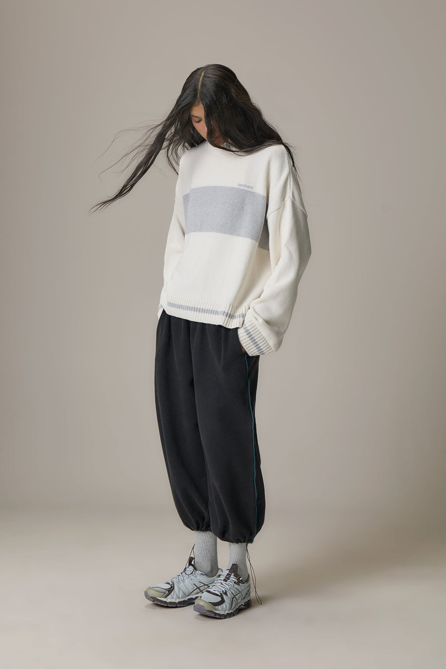 Bebe Roll Neck in Off White