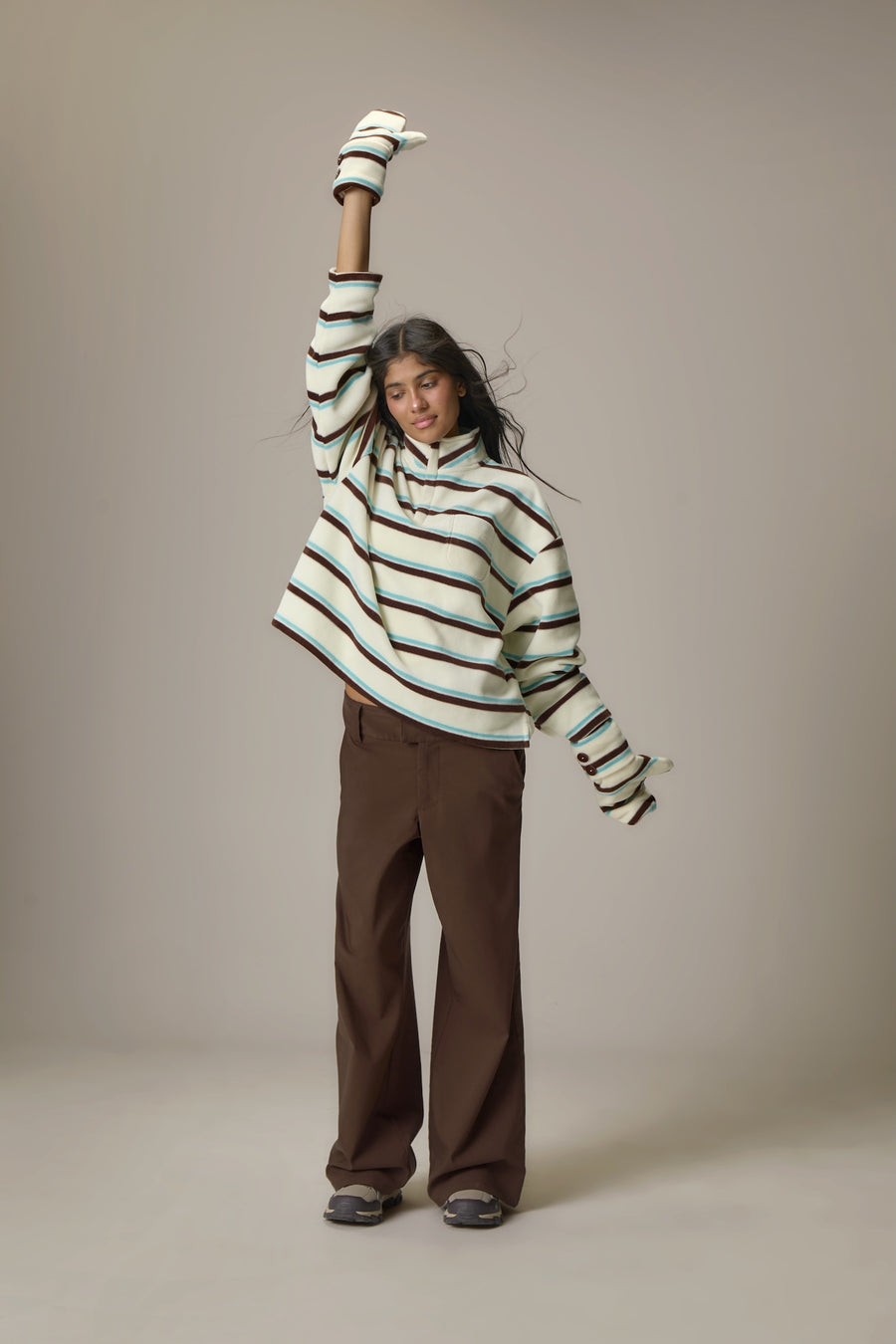 Benson Striped Mittens