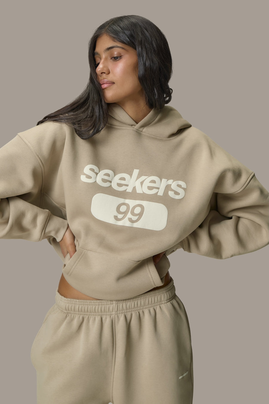 Seekers Tabby Original Hoodie in Biscuit