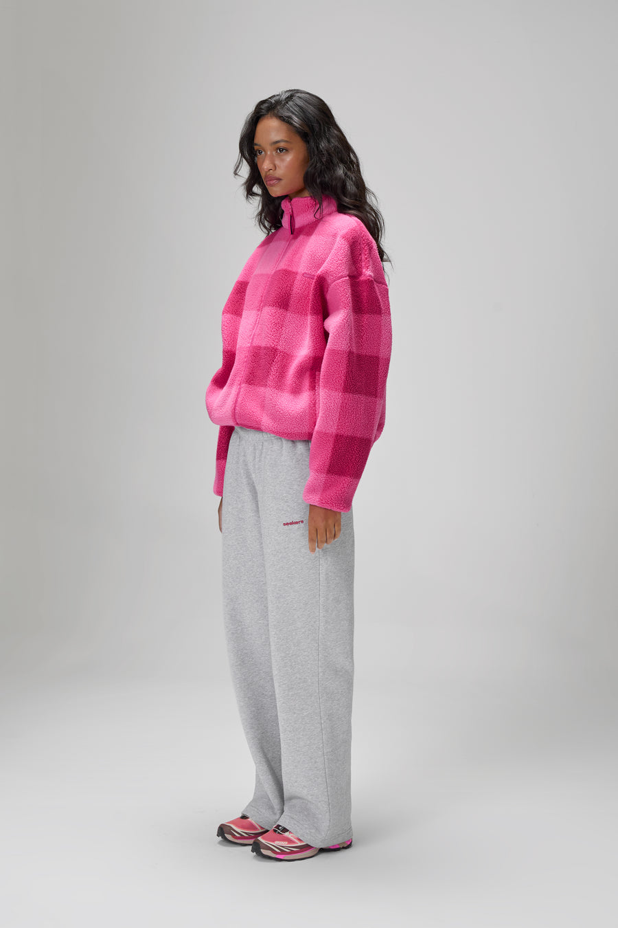 Farley Fleece in Hottest Pink