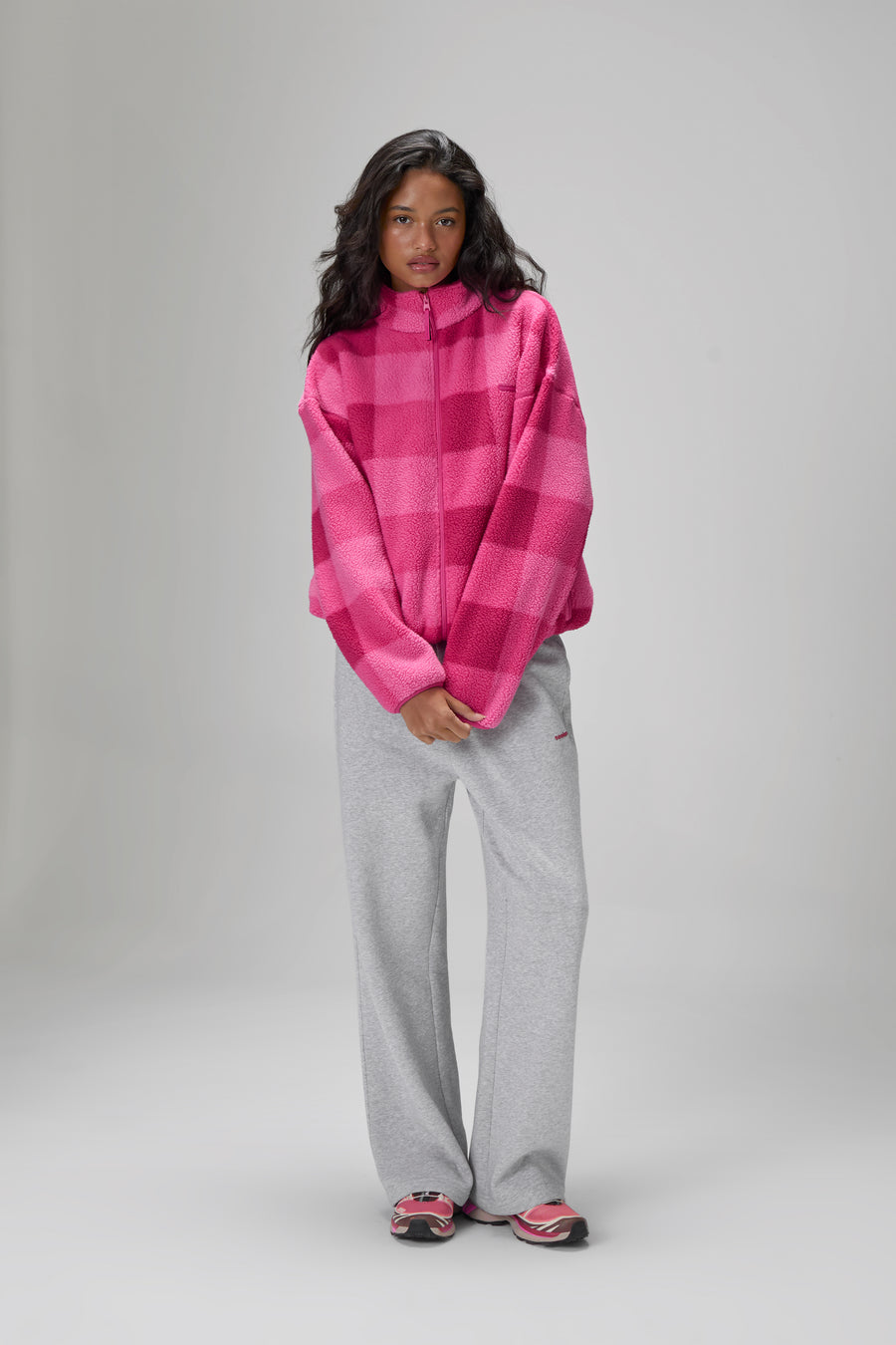 Farley Fleece in Hottest Pink