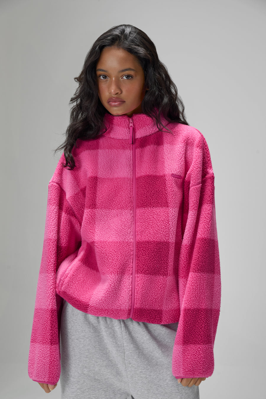 Farley Fleece in Hottest Pink