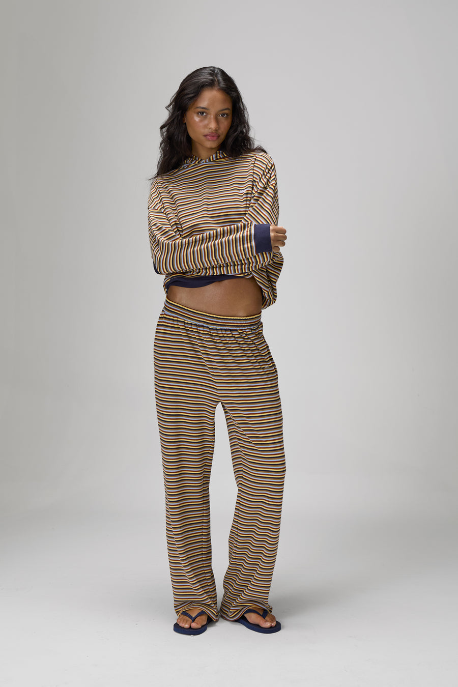 Walker Soft Wide Leg Pants in Navy