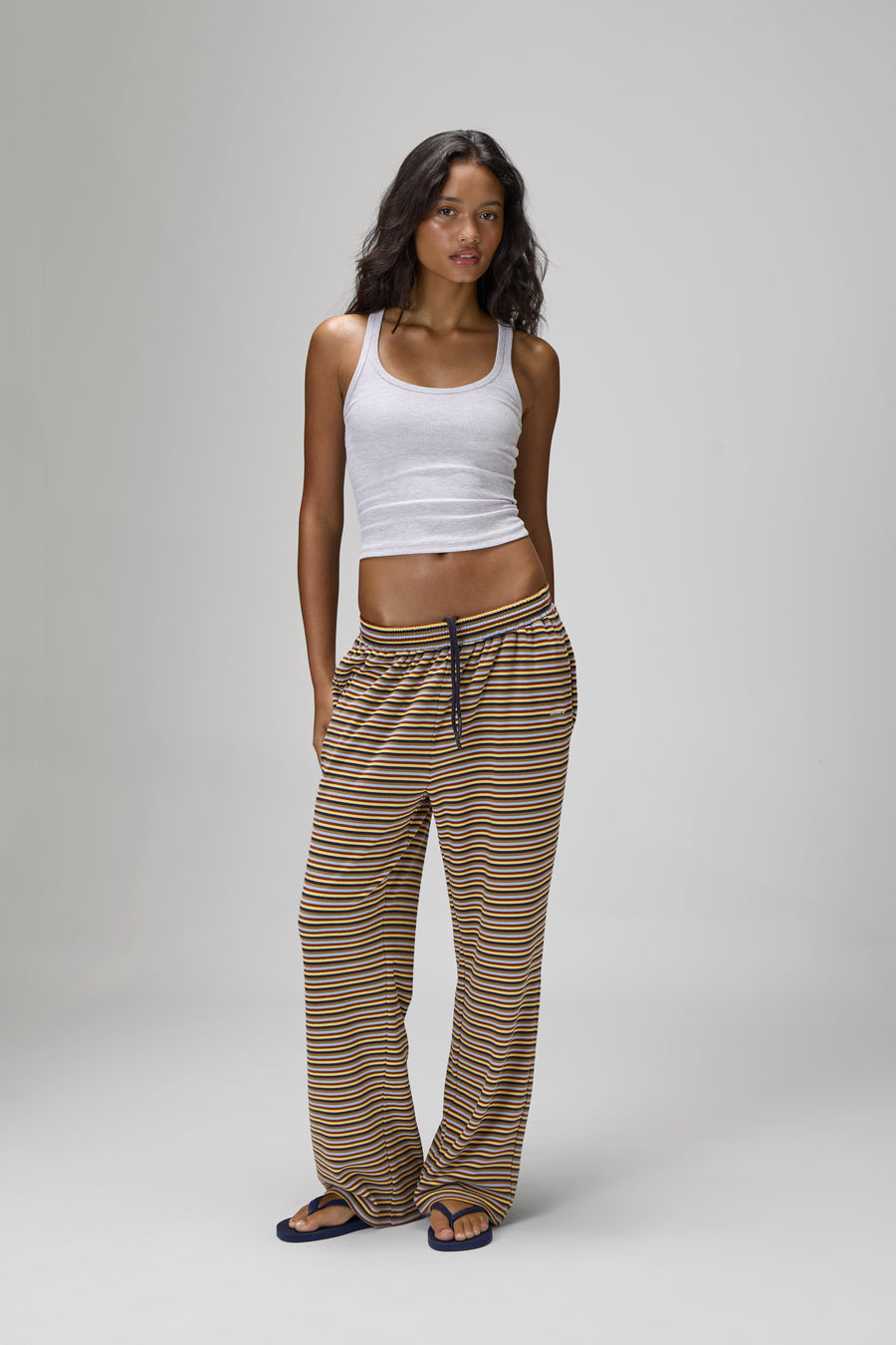 Walker Soft Wide Leg Pants in Navy